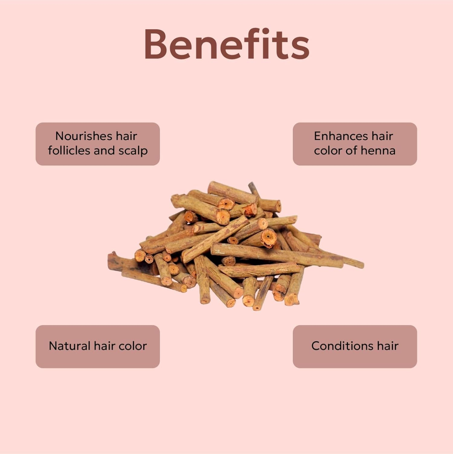 Yauvanya Manjistha Root Powder, 100G, Natural Hair Colourant, Enhances Henna Effect, Indian Madder Root, Vegan