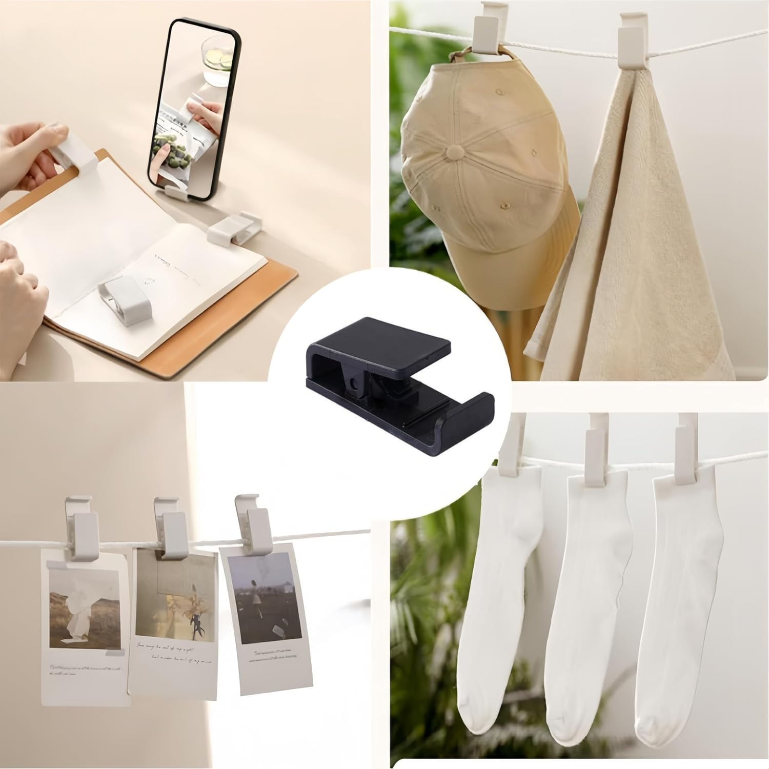 6Pcs Wall Pee Pad Holder Clips Dog Training Pads Holder Clips,Dog Training Pad Holder Clips for Wall Mounting, Puppy Training Pads Holder Clips Wall Pee Pads Clips image number 1