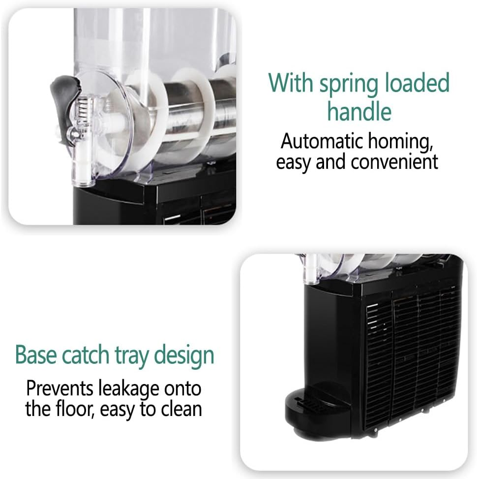 15L Commercial Ice Slush Machine, 380W Professional Frozen Drink Slushy Machine, Margarita Making Machine, Slushie Maker Machine for Soft Ice Drink, Juice, Tea, Coffee image number 5