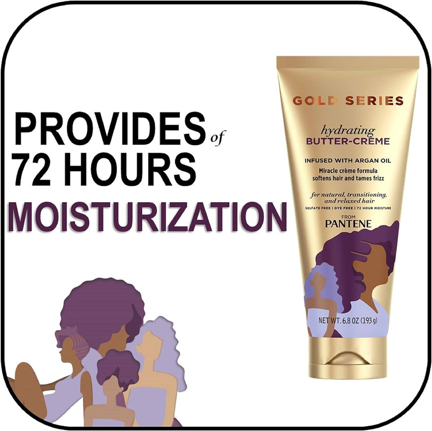 Pantene Gold Series Hydrating Butter-Cream, 6.8 Oz image number 1