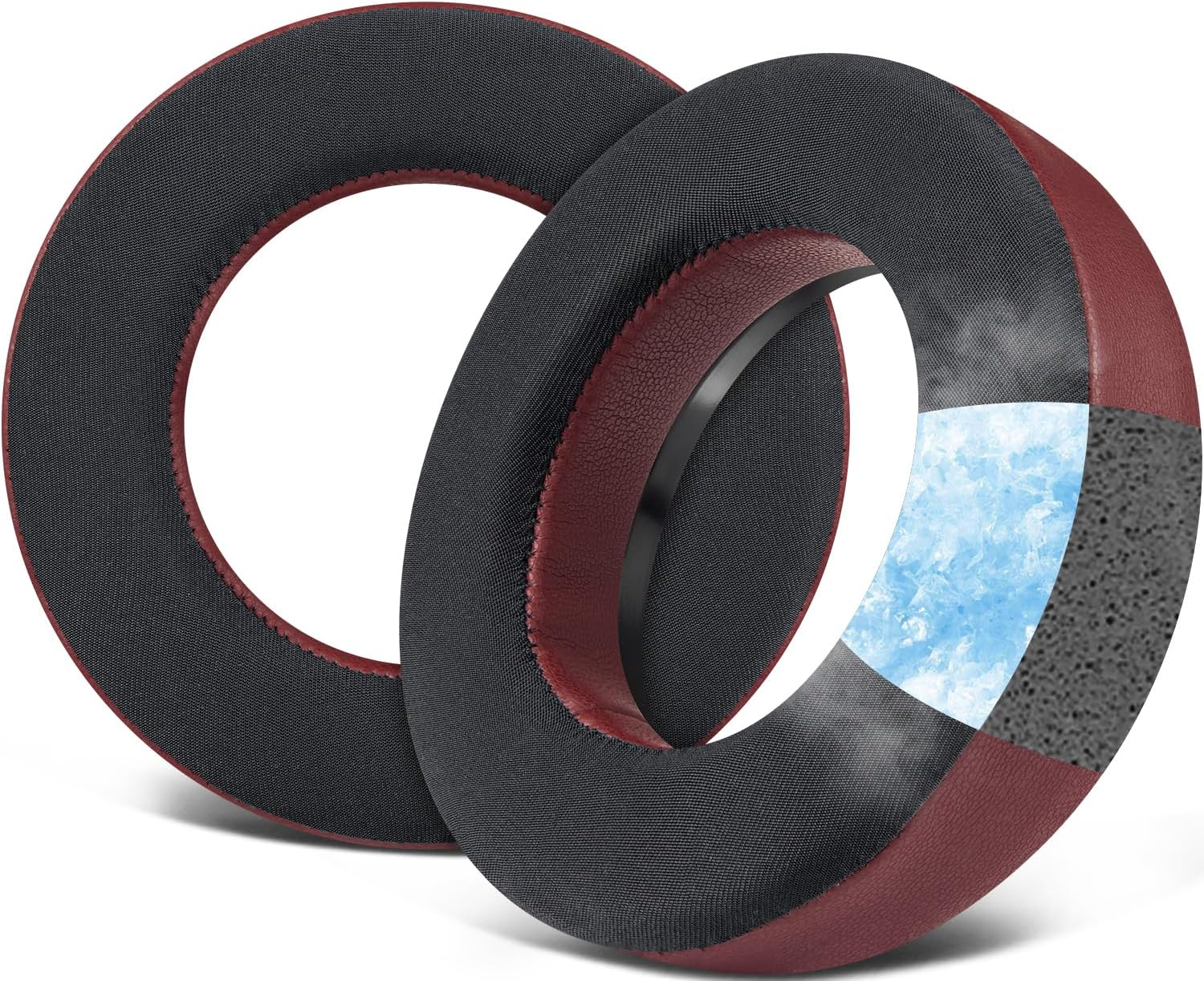 SOULWIT Replacement Earpads for Beyerdynamic DT700 Prox(Dt 700 Pro X)/DT900 Prox(Dt 900 Pro X) Headphones, Ear Pads Cushions with Breathable Ice Silk Fabric, High-Density Foam - Black