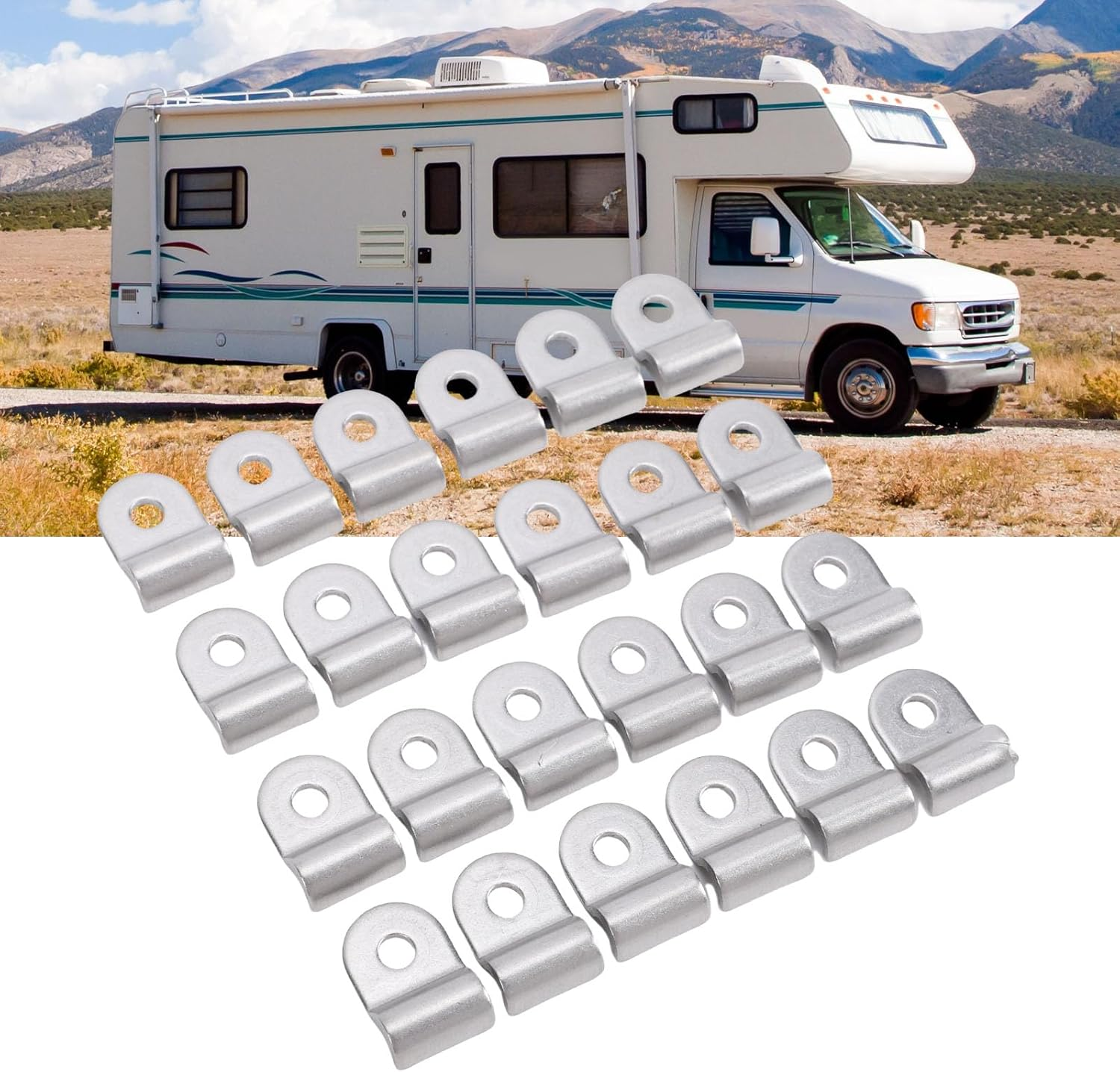 48Pcs 3/16In Stainless Steel Brake Line Clamp Screw Street Roding Truck Buggy with Screws Replacement for Street Roding Truck, Automotive Replacement Brake Hydraulic Parts image number 1