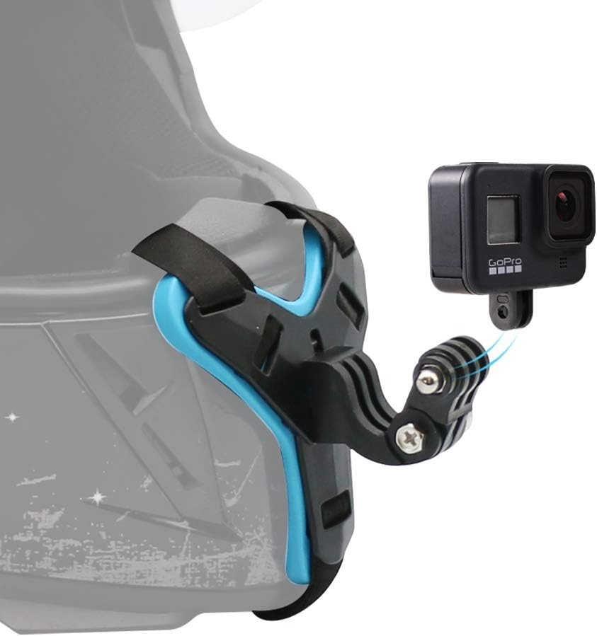 SUREWO Motorcycle Helmet Chin Strap Mount for Gopro Hero 13/12/11/10/9/8/7/(2018)/6/5 Black, DJI Osmo Action 5 Pro/4/3/2, Campark/Yi and More image number 3
