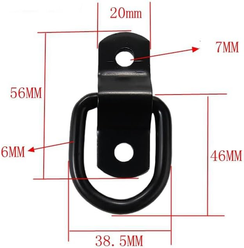 6PCS Stainless Steel D Rings Tie down Anchors,D Rings Heavy Duty Trailer Tie Downs for Trucks RV Camper Van Surface Mount D-Ring image number 4