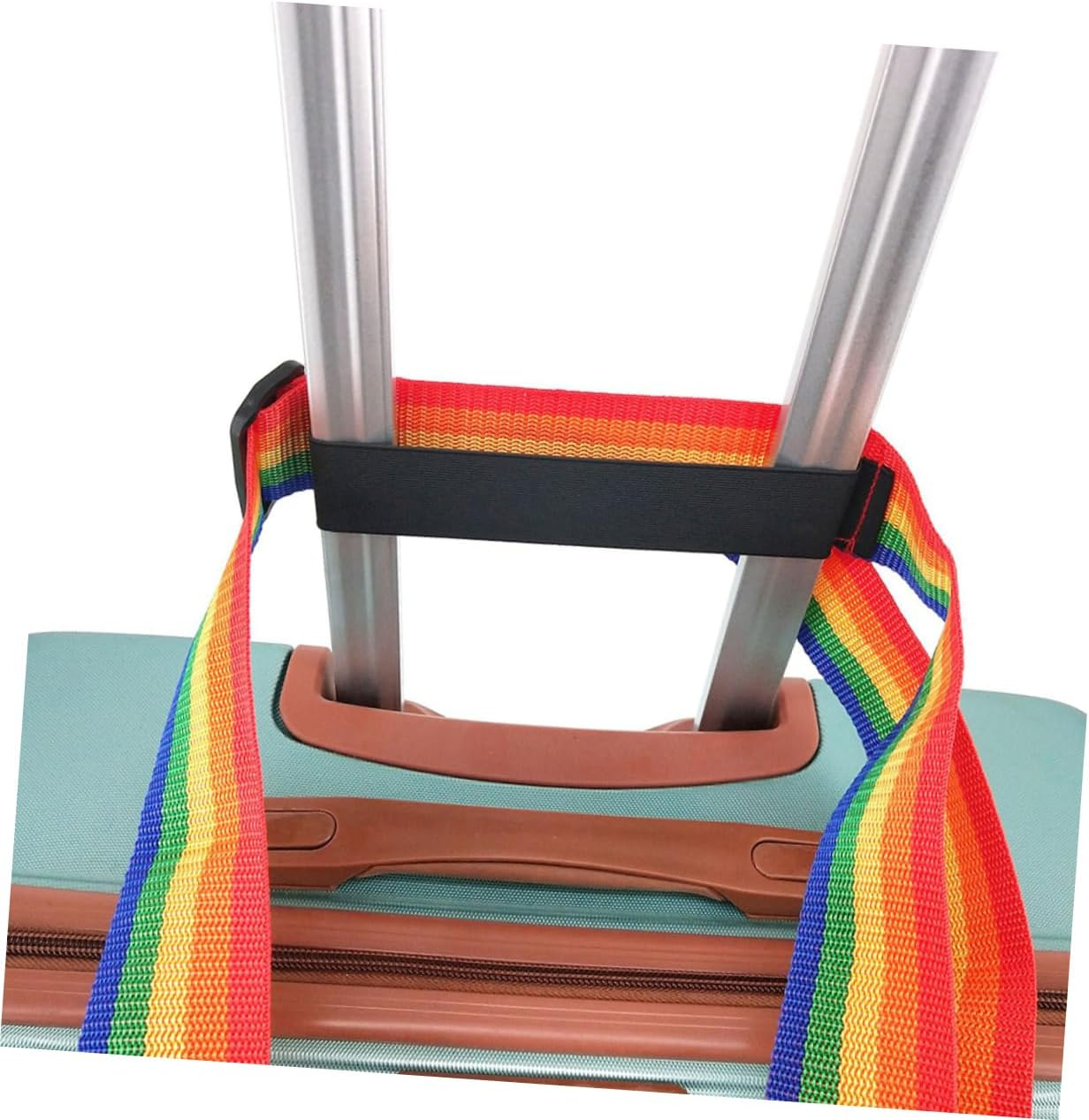 GLEAVI 4Pcs Rainbow Luggage Straps Sturdy Buckle for Suitcases and Bags Colorful Travel Packing Straps for Secure Bundling image number 1