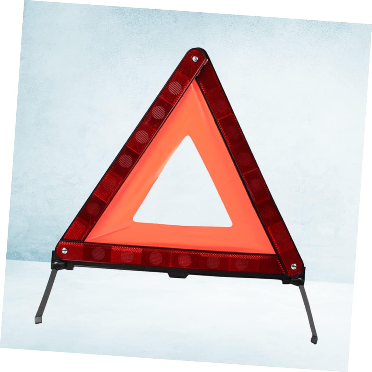 Amosfun Reflective Red Road Safety Warning Triangle Sign Emergency Hazard Warning for Vehicles Portable Car for Roadside Use image number 6