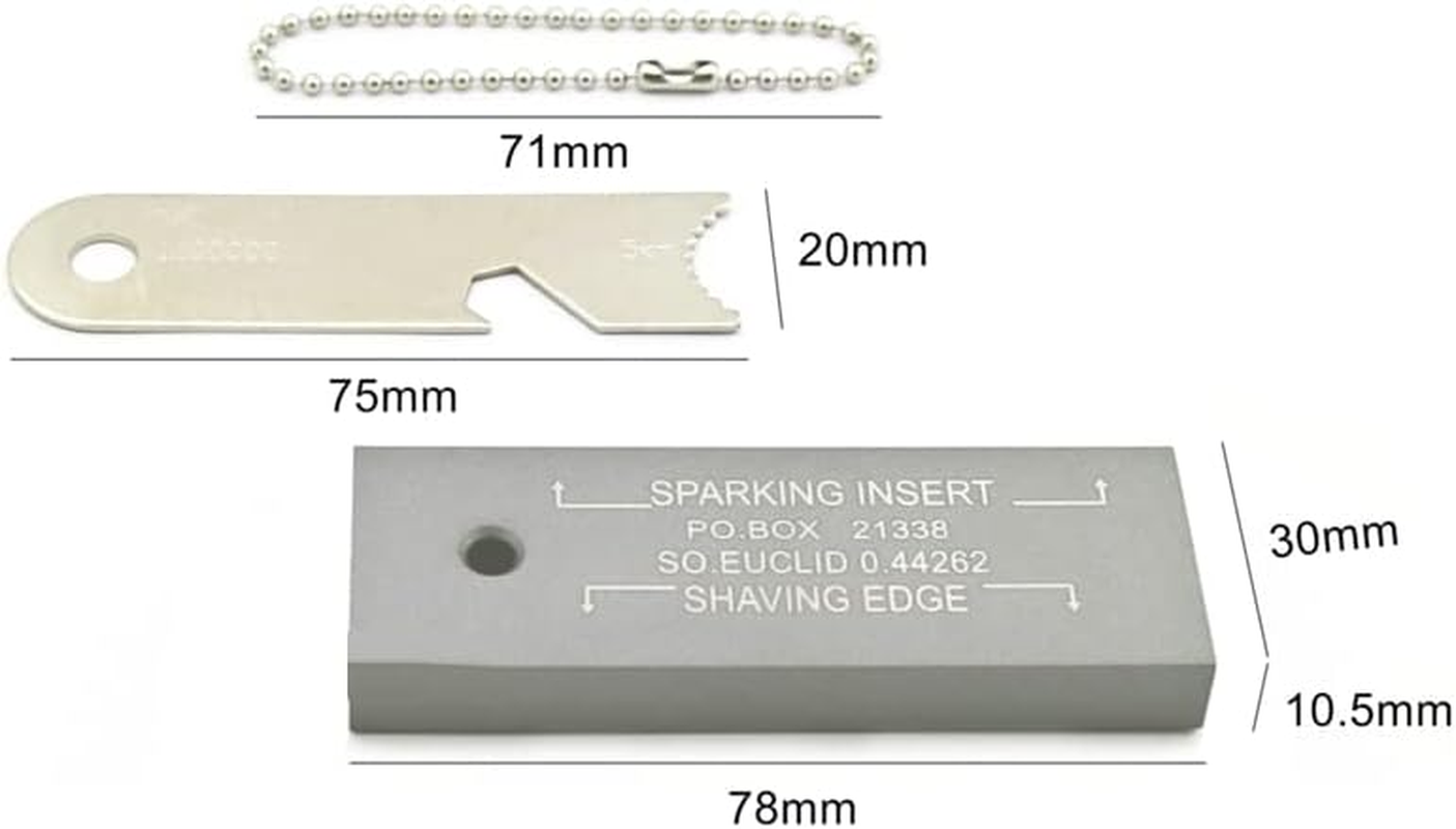 AIMALL Magnesium Block & Flint Military Fire Starter Striker Firestarter Army Survival Kit - Survival Flint and Steel Rods with Magnesium Bar image number 5