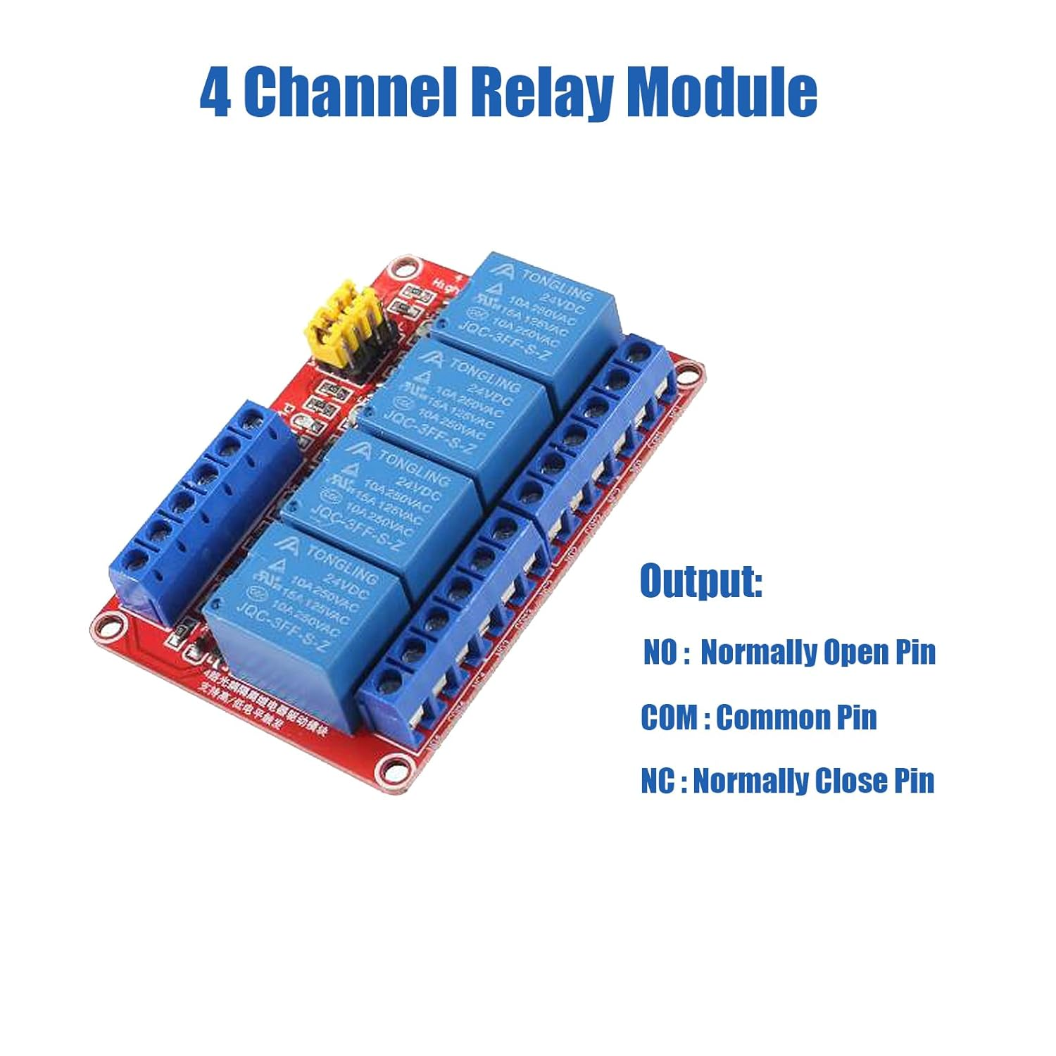 DIANN 2Pcs 4 Channel 12V Relay Module with Optocoupler High or Low Level Trigger Expansion Board image number 3