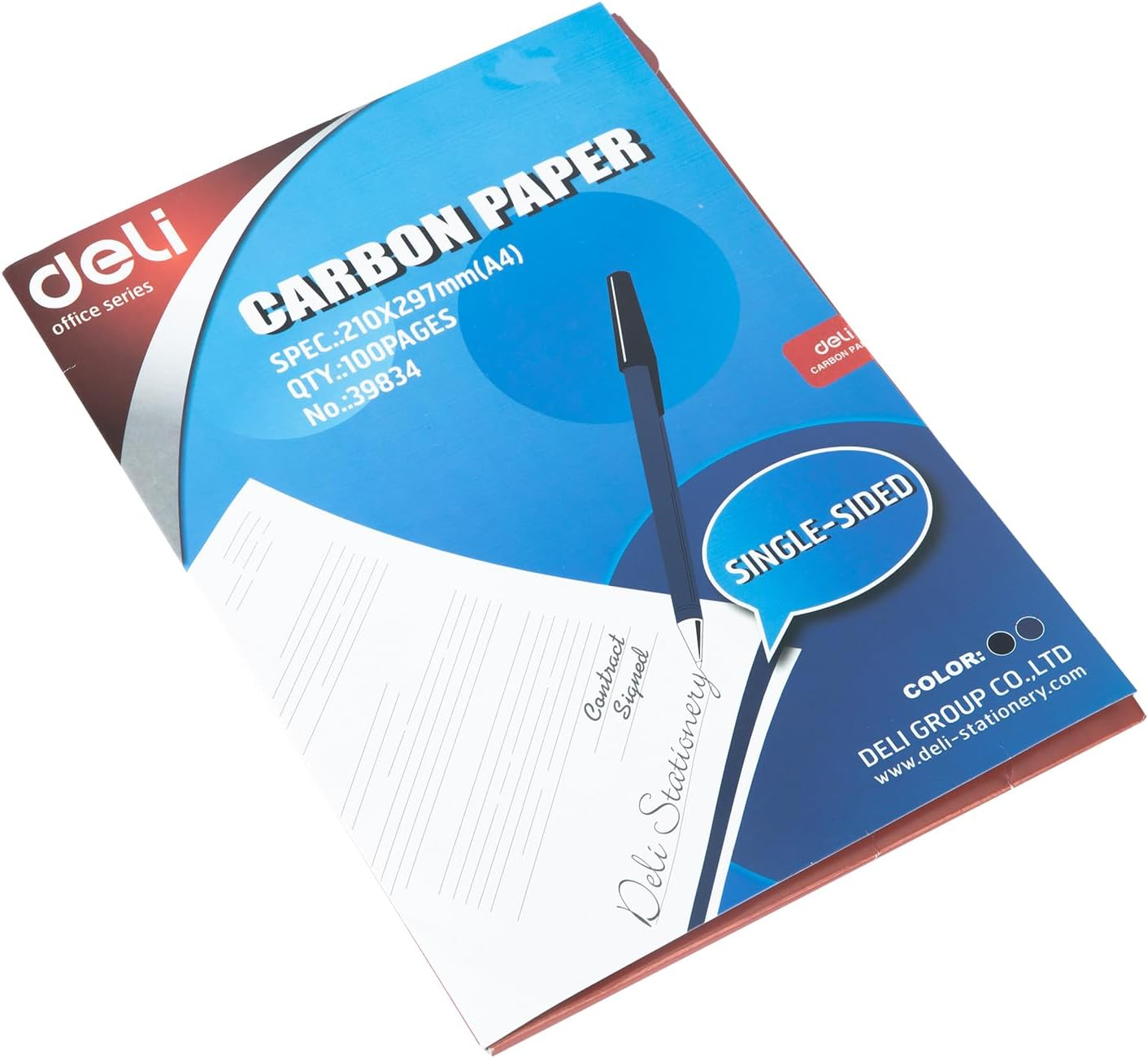 Deli Carbon Paper, Blue, A4 Size (100 Sheets) image number 5