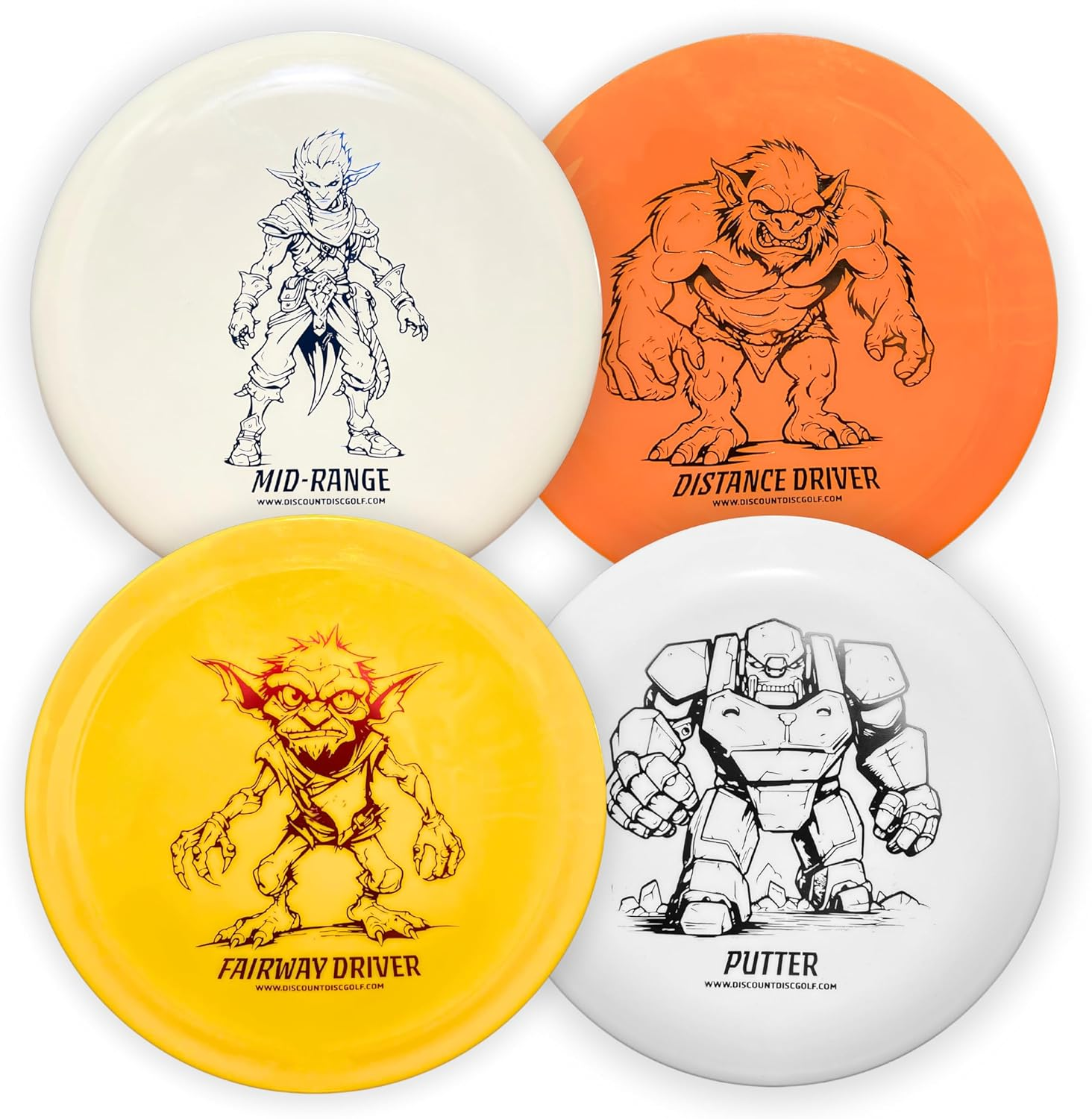 Discount Disc Golf 4 Disc Value Set | Includes Putter, Midrange, Fairway Driver, and Distance Driver image number 5