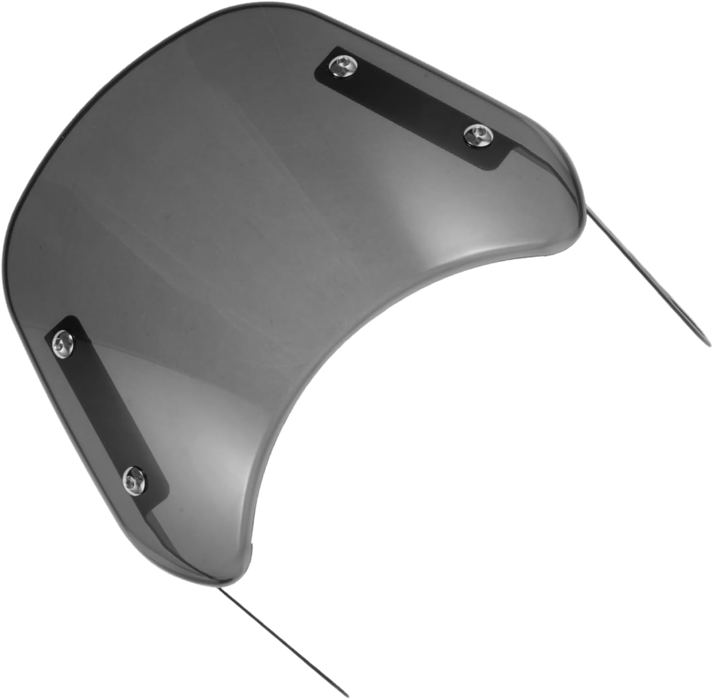 GETAJGHSD Universal Motorcycle Windscreen 5-7 Inch Replacement Windshield Wind Deflector for Motorbike Smoke Tint Front Windshield Suitable for Cruiser Bikes image number 1