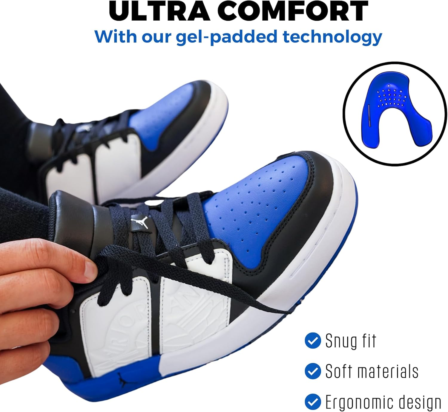 Shoozas Shoe Crease Guards - Protect Your Sneakers from Creases and Wrinkles, Shoe Crease Protectors Gel-Padded for Comfort, Use on Air Force 1, Jordans, Dunks, and More image number 1