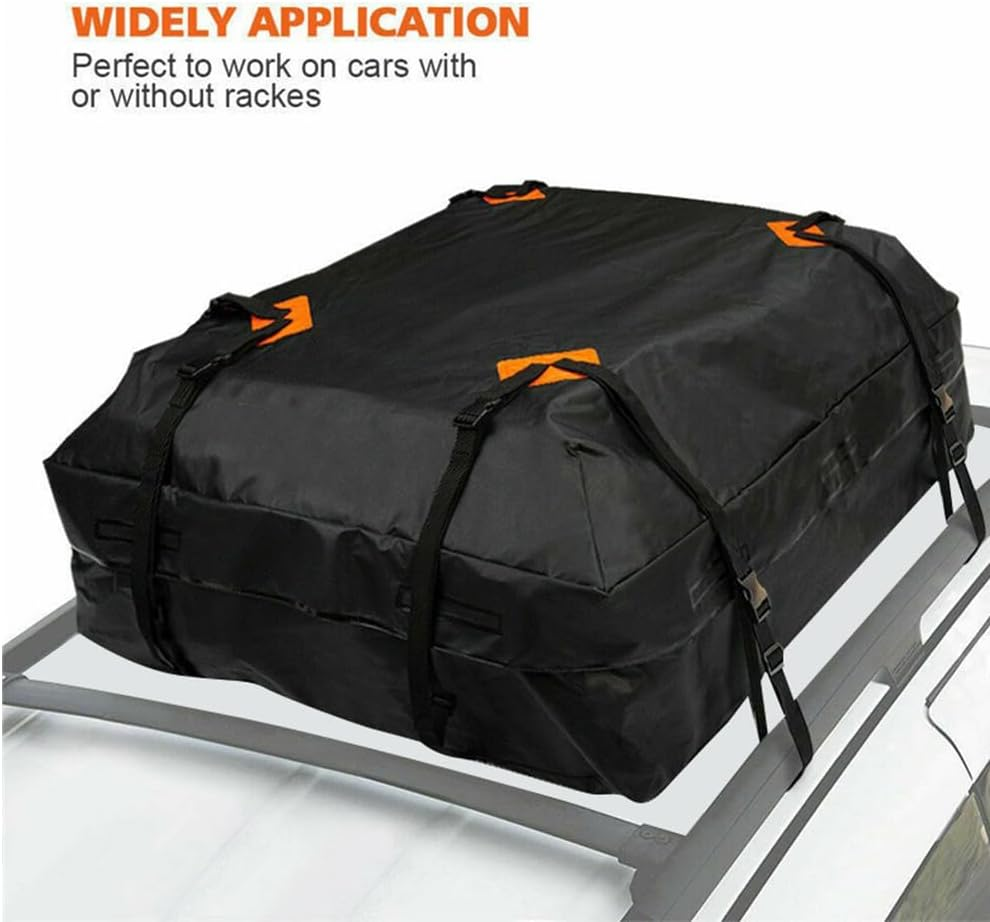 Car Rooftop Cargo Carrier Bag, Roof Bag with Anti-Slip Mat, Outdoor Camping Car Roof Storage Bag, Car Roof Bag for All Vehicle With/Without Racks for Travel and Outdoor Adventures image number 2