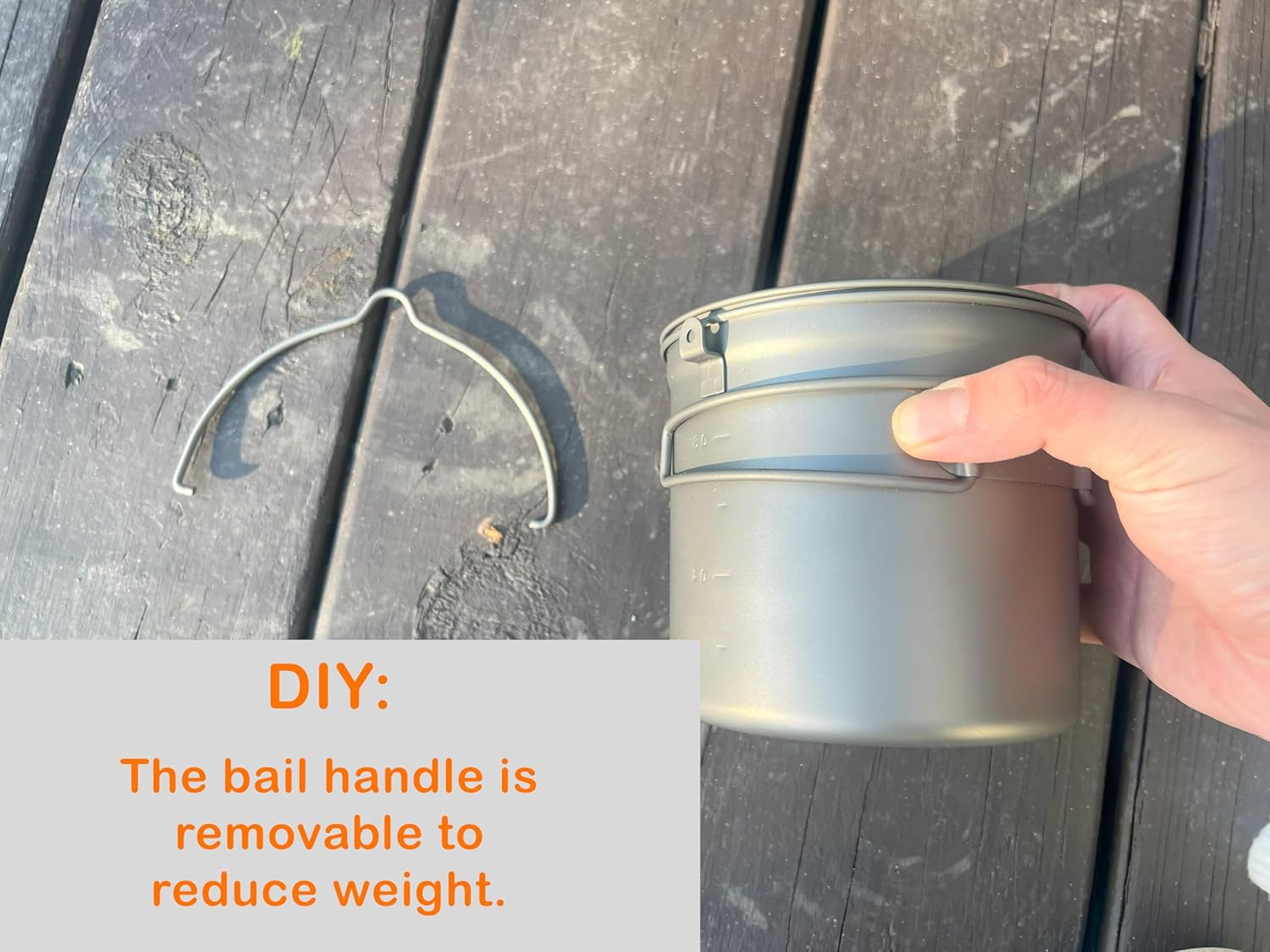 TOAKS Titanium 1100Ml Pot with Bail Handle image number 5