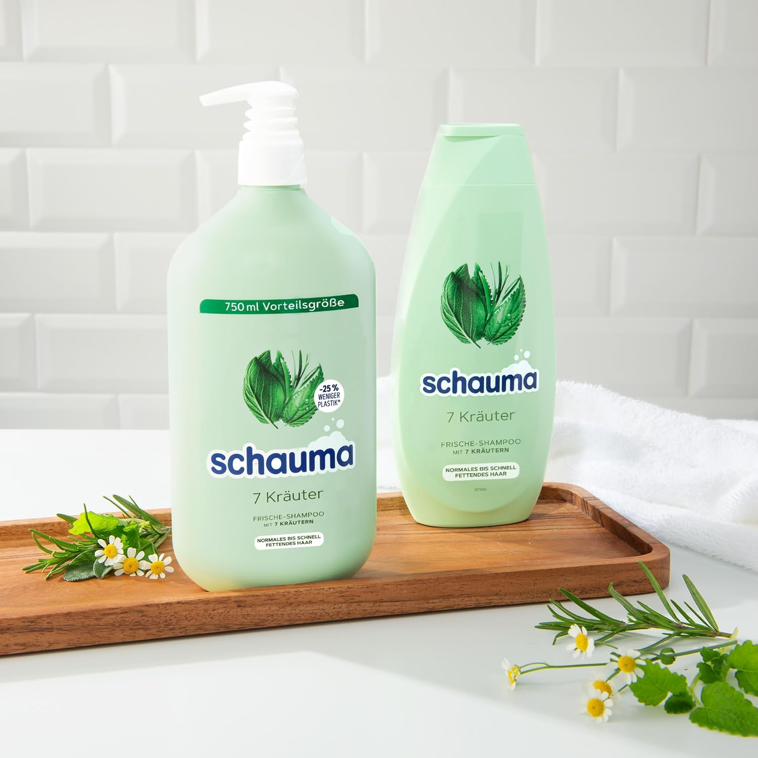 SCHAUMA Shampoo 2 X 400 Ml 7 Herbs image number 1