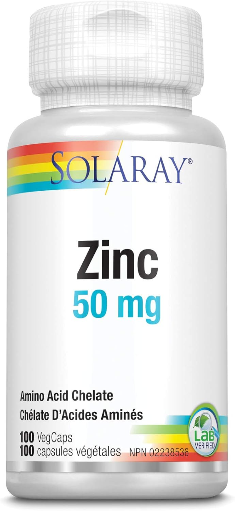 Solaray Zinc 50, 50 Mg 100 Capsules image number 3