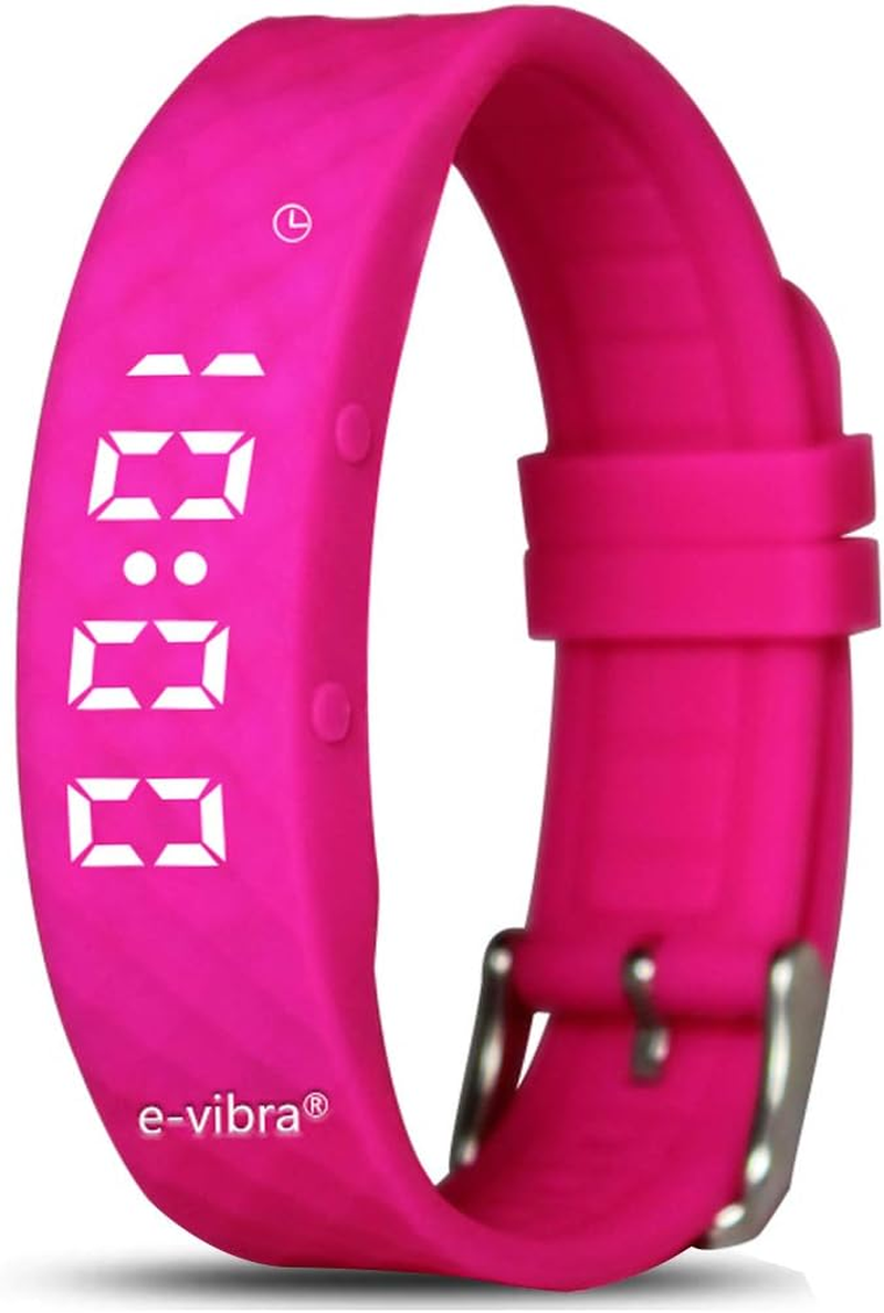 Potty Training Watch - Rechargeable Silent Vibrating Watch - Medical Reminder Watch - with Timer and 15 Daily Alarms (Pink)