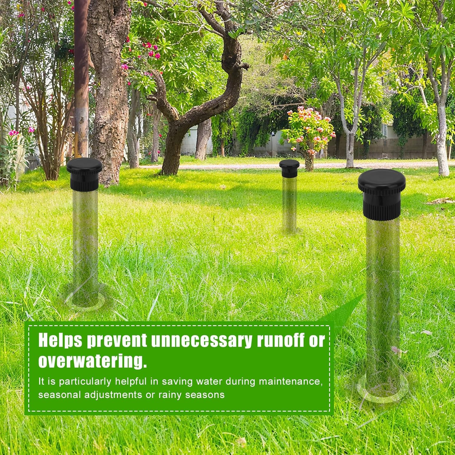 10Pcs Spray Shut off Nozzle Compatible with Hunter Pro Spray PS Ultra Heads 916400Sp, Plastic Sprinkle Shut off Nozzles with Filters for Prevent Unnecessary Runoff or Over-Irrigation(Black) image number 4