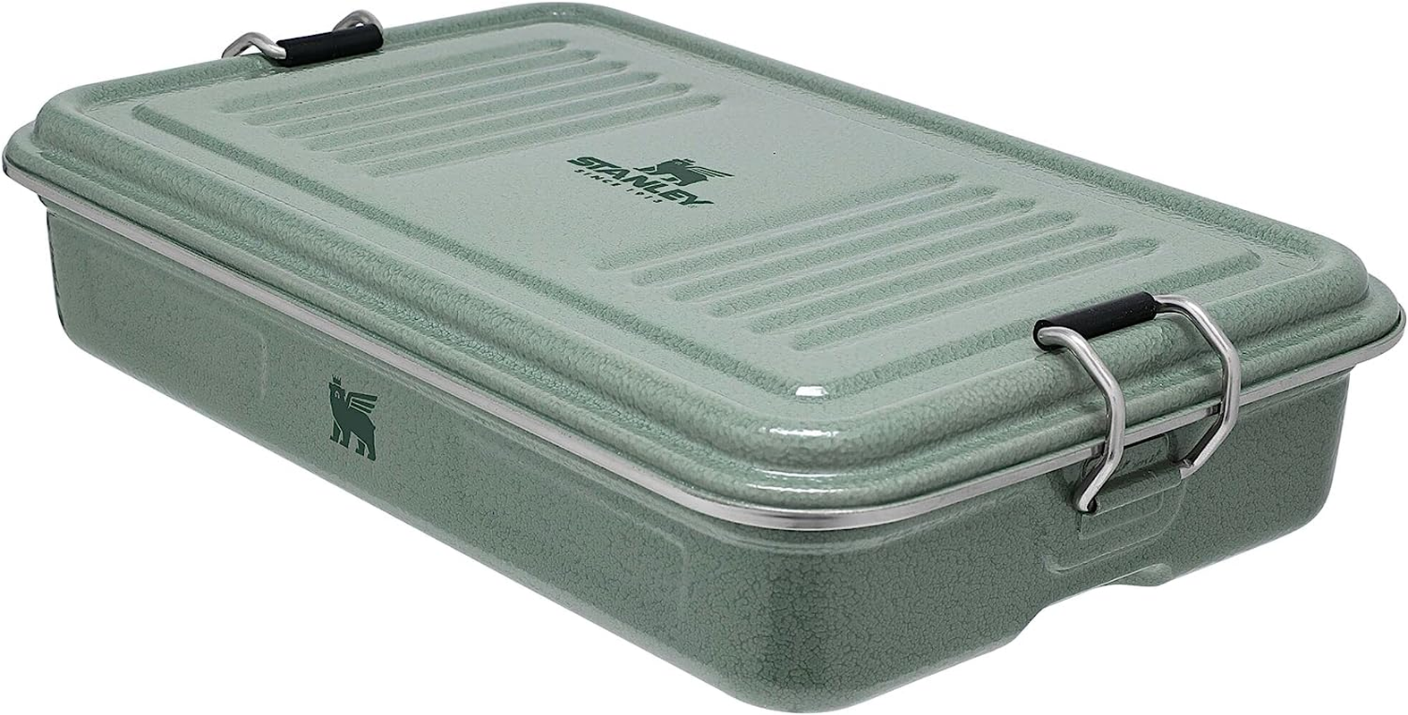STANLEY Classic Legendary Useful Box 1.25 Qt | Metal Snack and Lunch Box | Durable Stainless Steel Travel Food Storage Container | Hiking, Camping, School, or Work | Bpa-Free | Hammertone Green image number 4