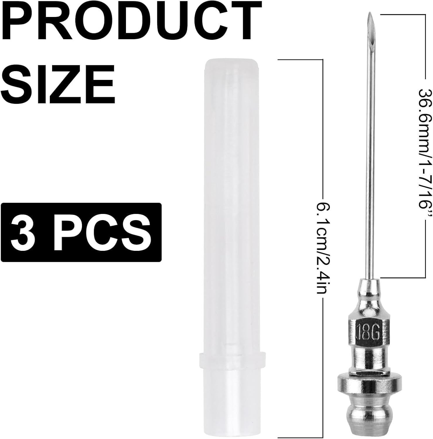 SAVITA 3Pcs Grease Injector Needles, Mini Bearing Grease Needle Nozzle Portable and Detachable Grease Needle for Ball Joints Needle Air Nozzle Injecting Grease Tool image number 4