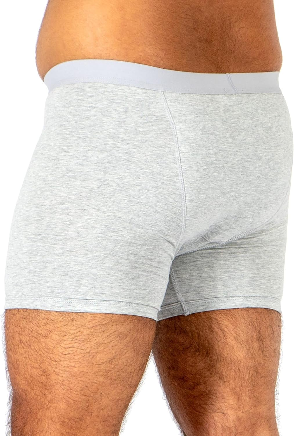 Conni Men'S Kalven Boxers, Absorbent Waterproof Washable Protective Underwear, Grey X 3, 2XL image number 2