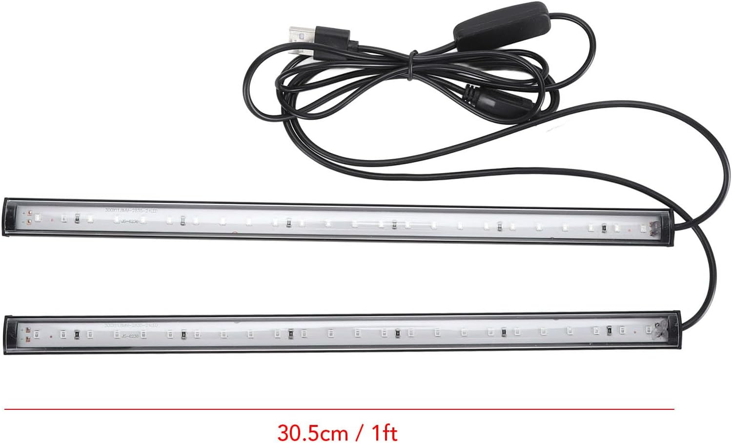 LED Shop Light Bar, USB Power under Cabinet Lighting Plug and Play 380 to 400Nm Wavelength 1Ft Blacklight LED Tube with 58In Power Cord for Party Decoration image number 4