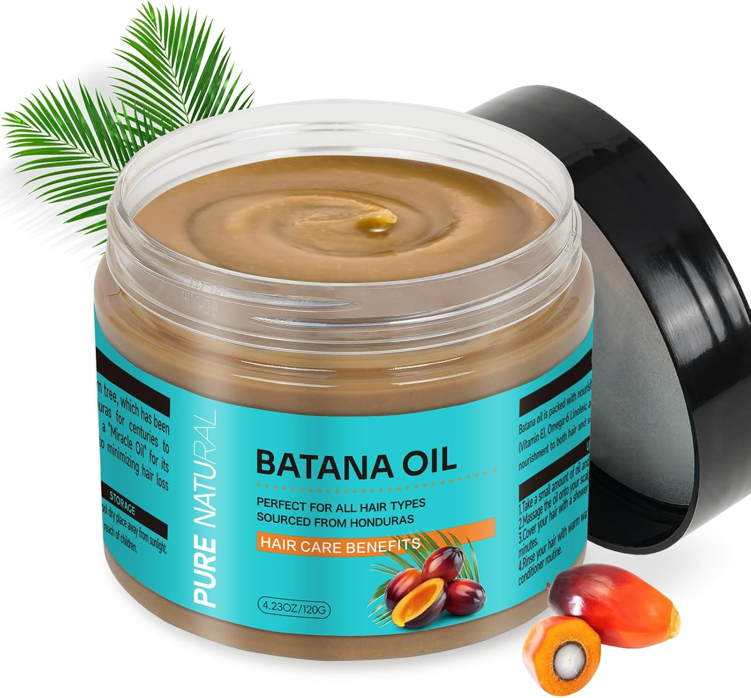 Organics Batana Oil for Hair Care, 100% Pure Raw Batana Masks Promotes Thicker, Stronger Hair, Unrefined Batana Oil for Men & Women-120Ml/4.3Oz(Hair Mask) image number 1