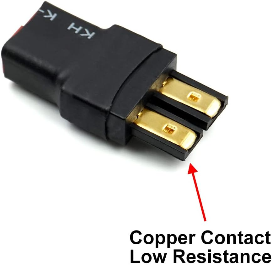 4 PCS Male and Female Deans T Plug to Connector Adapter Compatible with TRX Wireless Converter for RC Battery Charger Slash image number 3