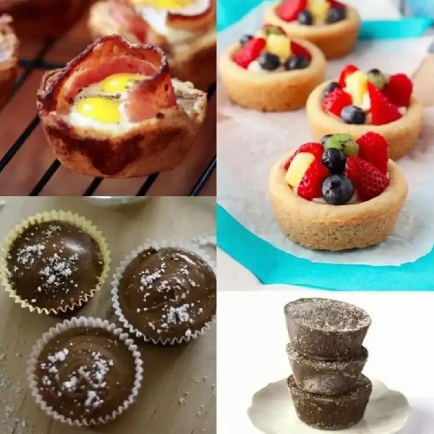 Large Muffin Tray 12 Cup Silicone Muffin Pan, Non Stick Muffin Cupcake Tin, Baking for Muffins or Cupcakes, Bakeware,28.9X21.7X2.9 Cm (Deep Red) image number 1