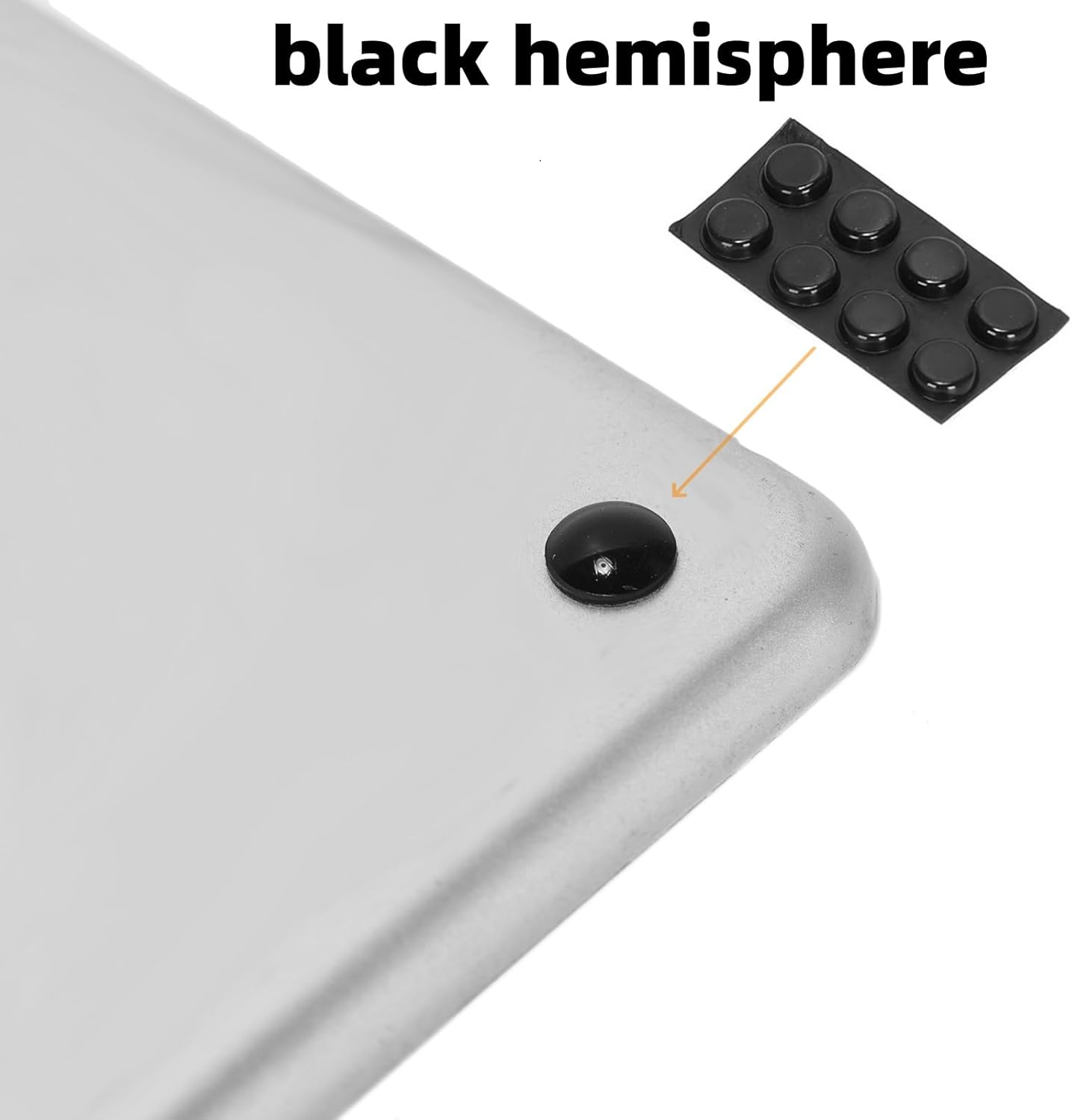 Combo of 96PCS Clear and Black Rubber Feet (Round, Square, Spherical, Rectangle) Self-Adhesive Bumper Pads for Drawers, Cabinets, Doors, Laptop Feet, Keyboards image number 1