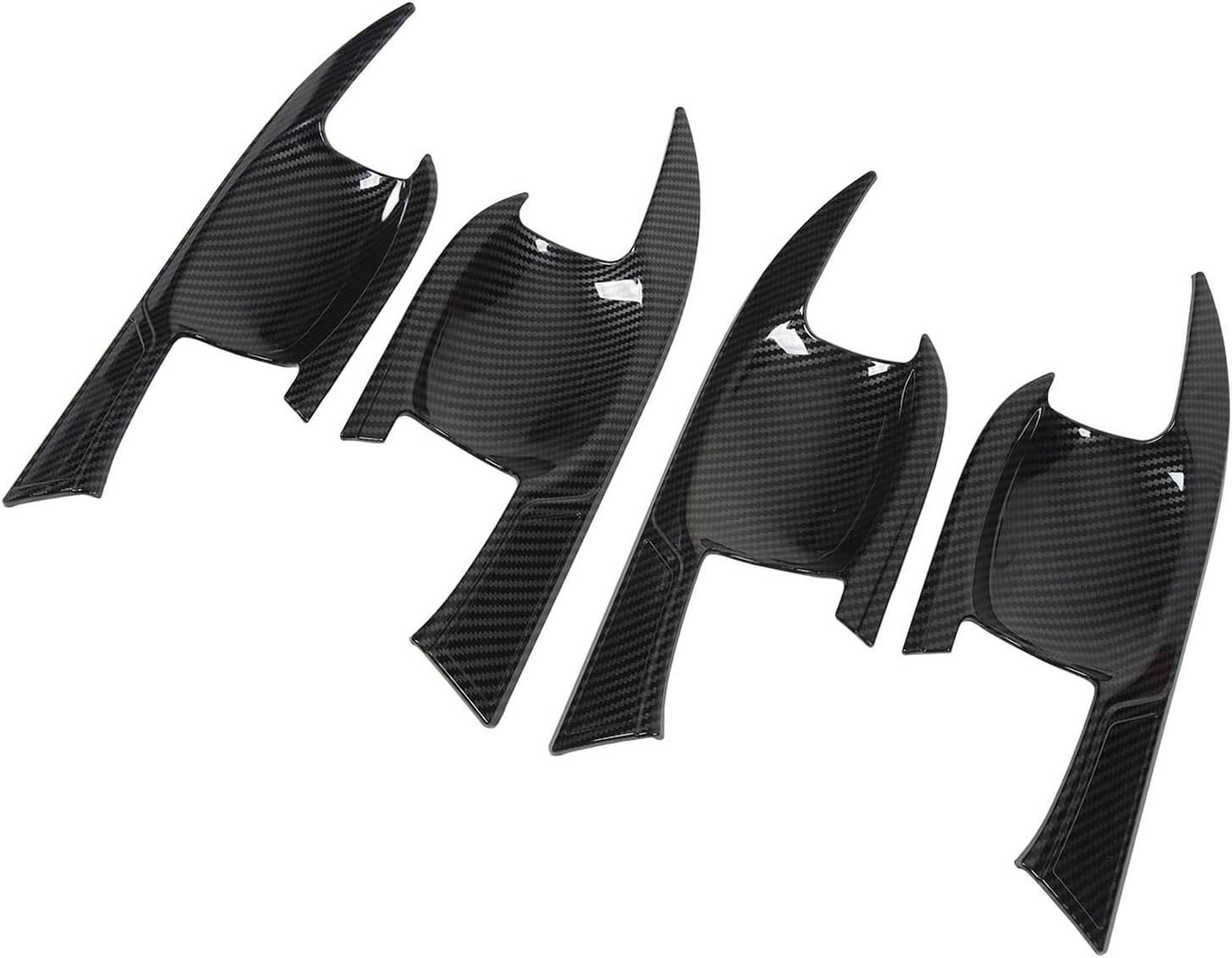 NDNCZDHC 4PCS Car Door Bowl Sticker Carbon Fiber Pattern Door Handle Protector Replacement for Mitsubishi Outlander 2023 image number 4