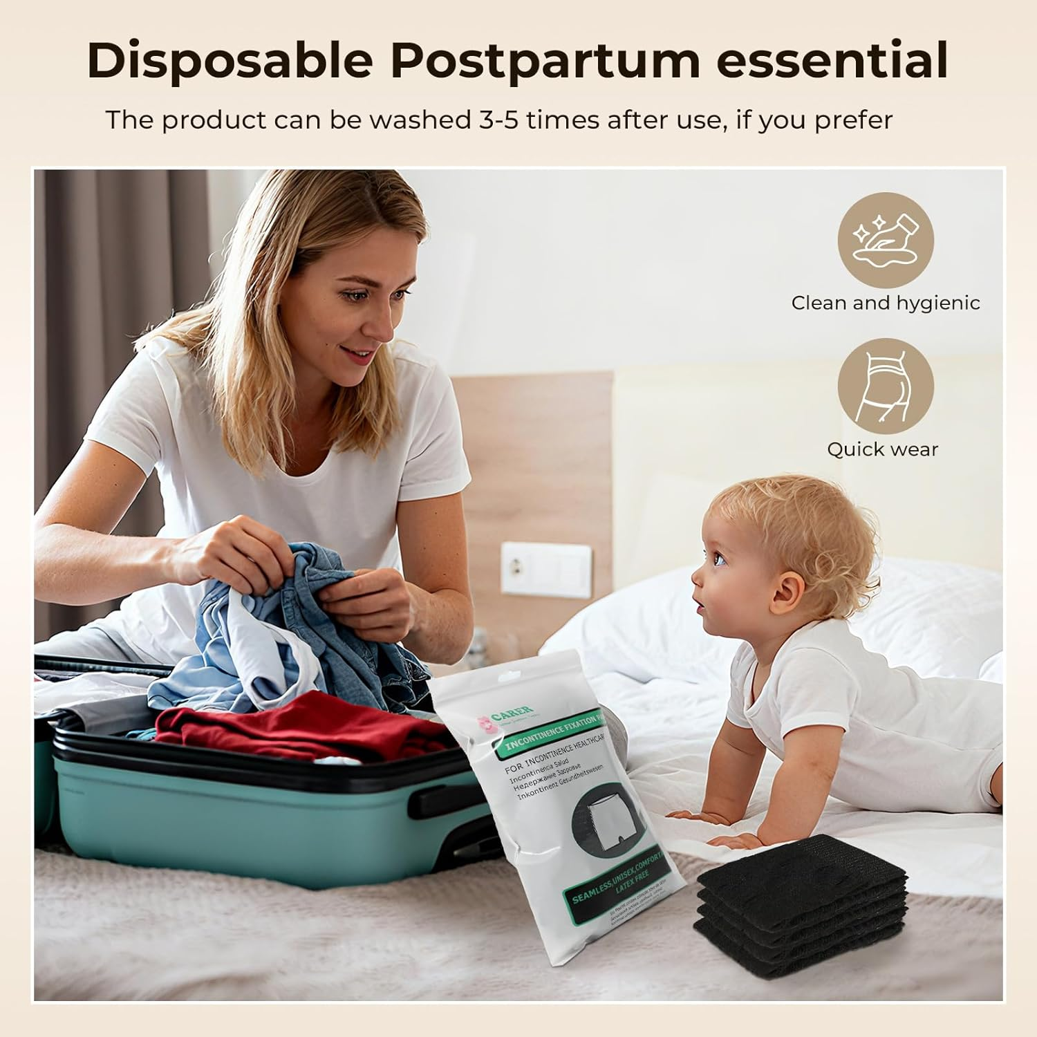 Mesh Underwear Postpartum High Waist Women Mesh Panties Postpartum image number 1