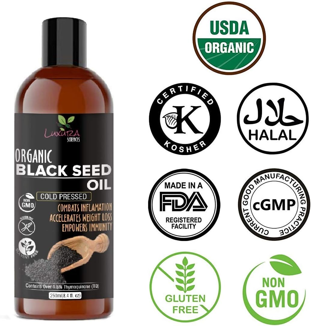 Luxura Sciences Black Seed (Kalonji) Hair Oil for Hair Growth, Cold Pressed, 100% Pure and Natural, 250 Ml image number 3