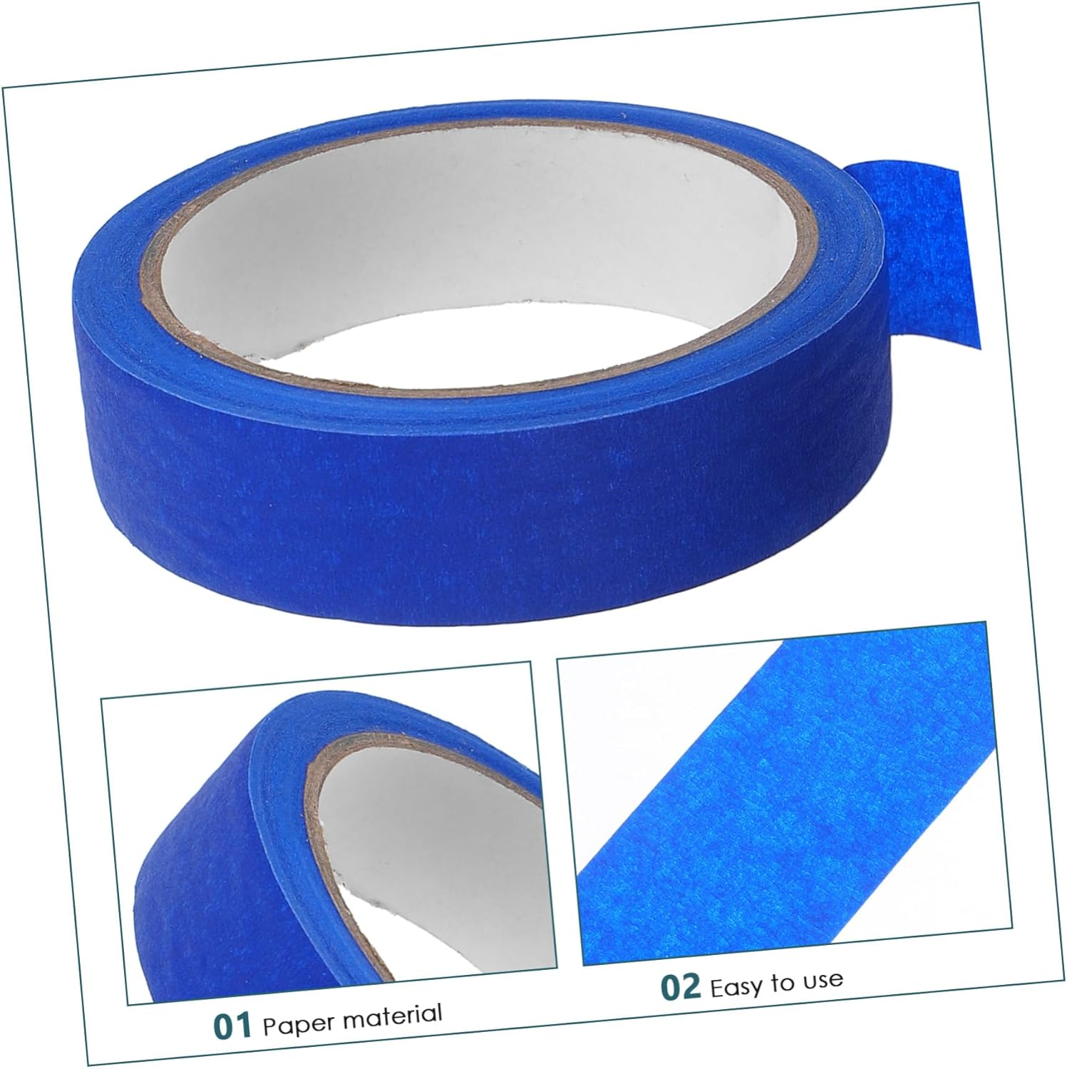 6Rolls Painters Tape Masking Tape for Painting Wide Yards Writable Surface for Automotive Home Improvement image number 1