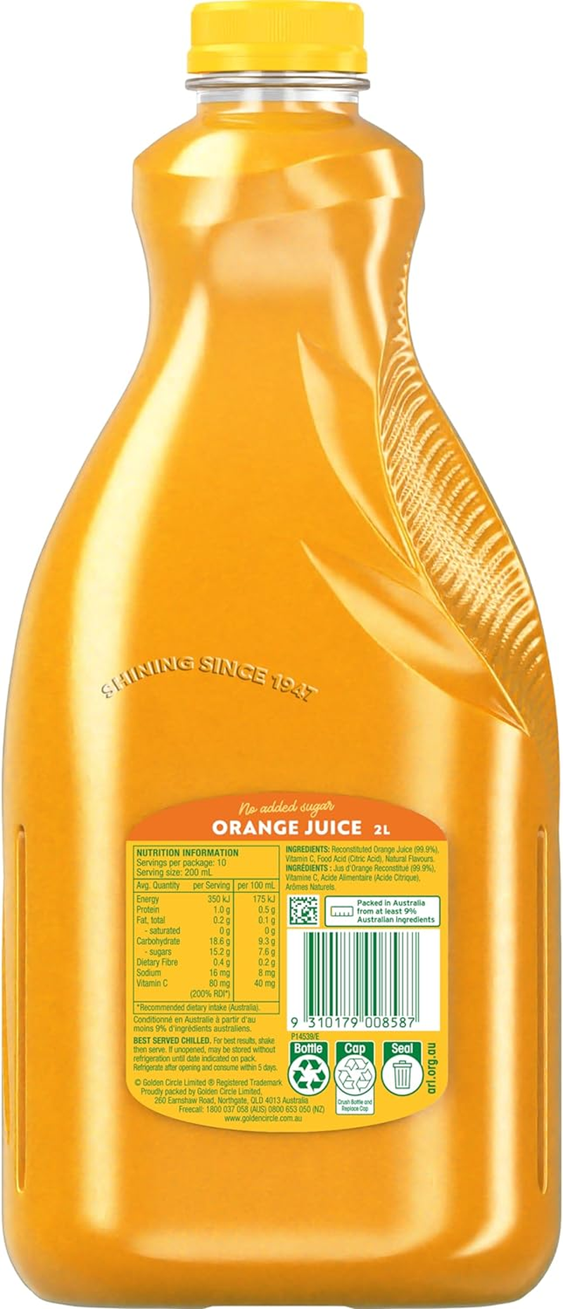 Golden Circle Orange Juice 2 Litre image number 1