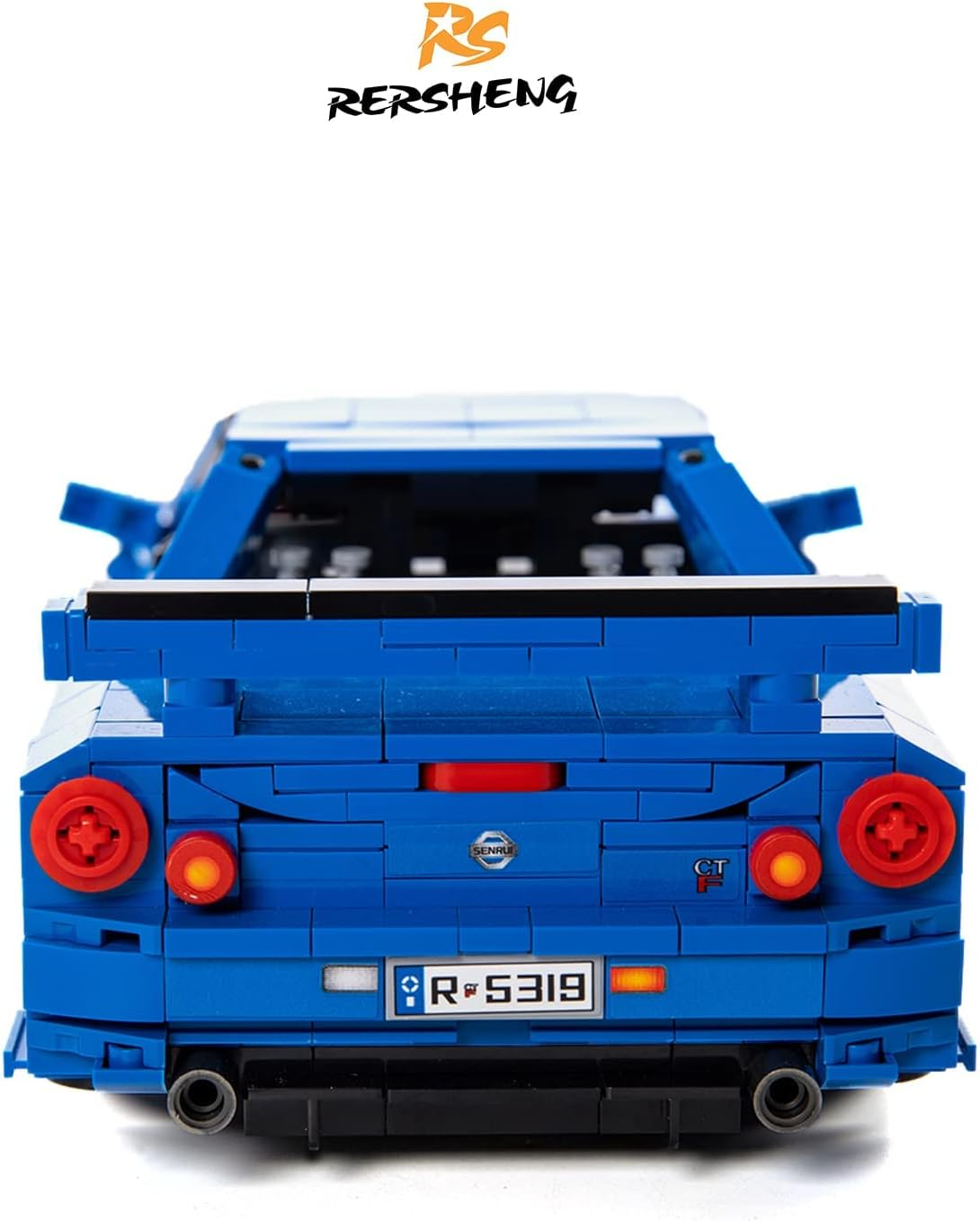 1:14 Scale Super Car Model, Mini Sports Car JDM GTRS R34 MOC Technique Building Blocks and Engineering Toy, Adult Collectible Model Cars Kits to Build(833Pieces) image number 5