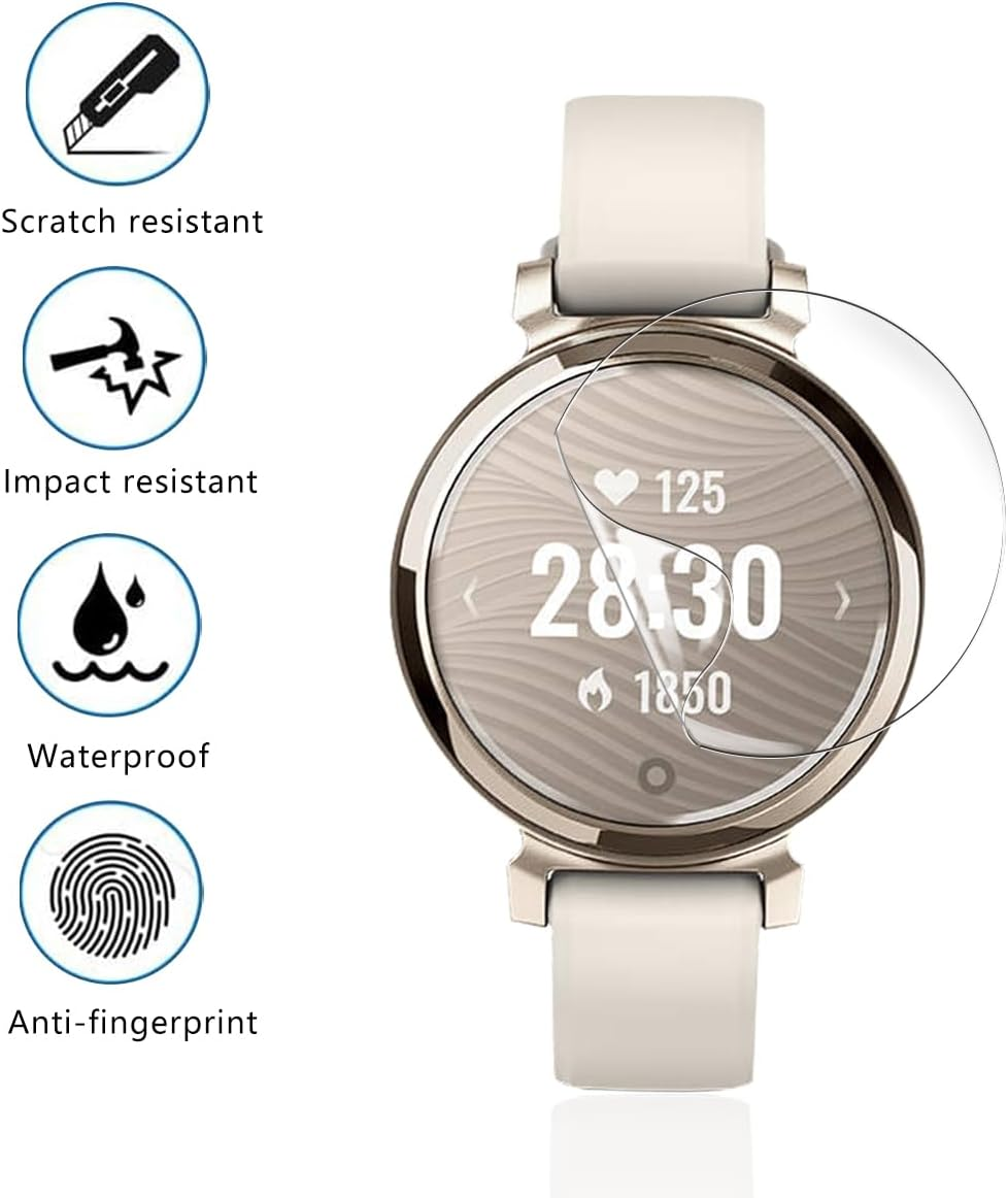 Rnnmeeko Pack of 4 Screen Protectors for Garmin Lily 2, Protective Glass for Garmin Lily 2 Tempered Glass, Ultra HD Clear for Garmin Lily 2 Tempered Glass Film, 3D round Edge Screen Protector image number 5