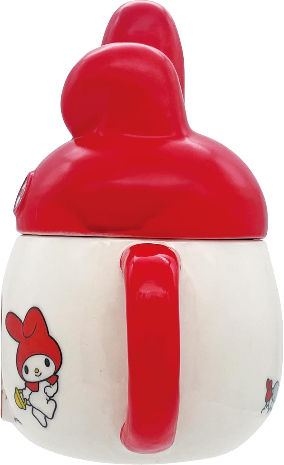 Sanrio SAN4792 My Melody Teapot, Tea Pot, Red Mushroom Home, My Melody, Goods, Tableware, Red, White, Approx. 7.1 X 4.3 X 5.9 Inches (18 X 11 X 15 Cm), 19.4 Fl Oz (550 Ml) image number 1