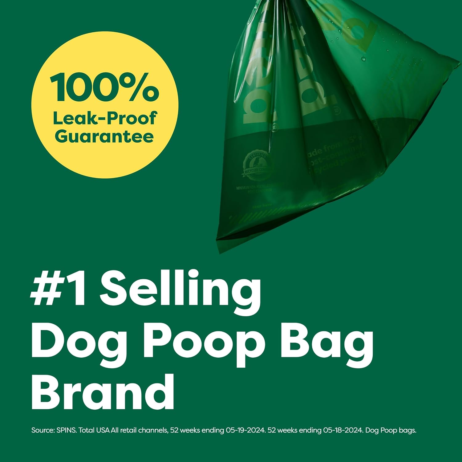 Earth Rated Dog Poop Bags, 120 Extra Thick and Strong Biodegradable Poop Bags for Dogs, Guaranteed Leak-Proof, Unscented, 8 Rolls, 15 Doggy Bags per Roll, Each Dog Waste Bag Measures 23 X 33 Cm image number 2