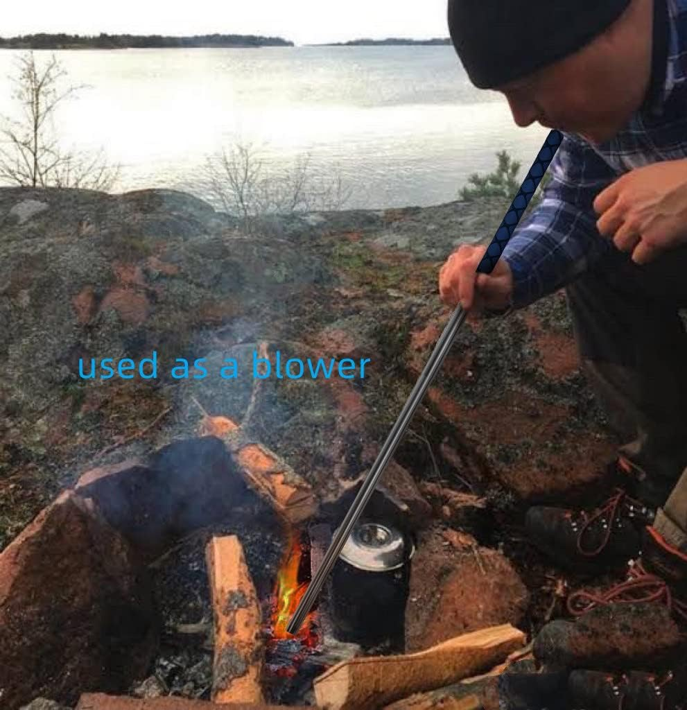 RAOMEIDE 48 Inches Fire Poker for Fire Pit Outdoor, Extra Long Campfire Poker Blower, Fireplace Tools Indoor image number 4