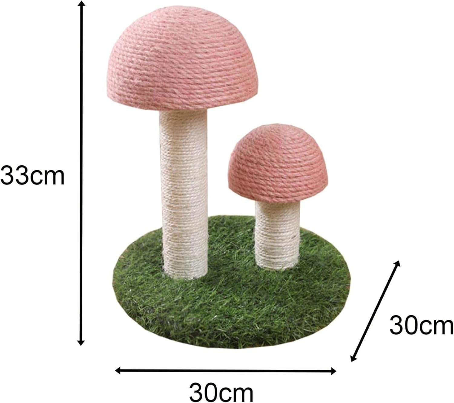 Cat Tower Stable Cat Tree with 2 Scratching Posts Interactive Pet Toy for Cats Grinding Claw Sisal Rope Post image number 2