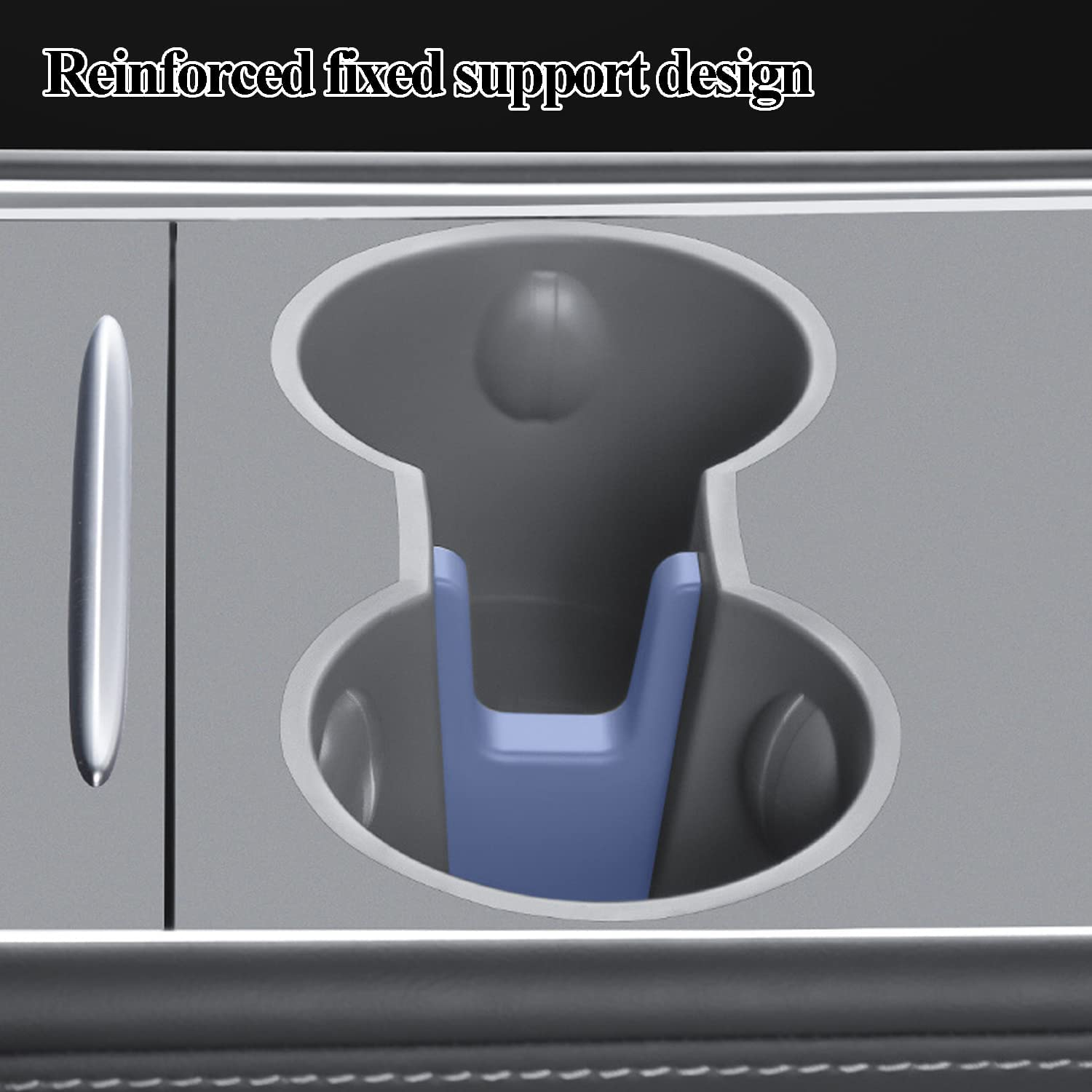 Yotsuba Centre Console Rubber Cup Holder Insert for Tesla Model 3 2017-2023 and Model Y 2021-2024 image number 4