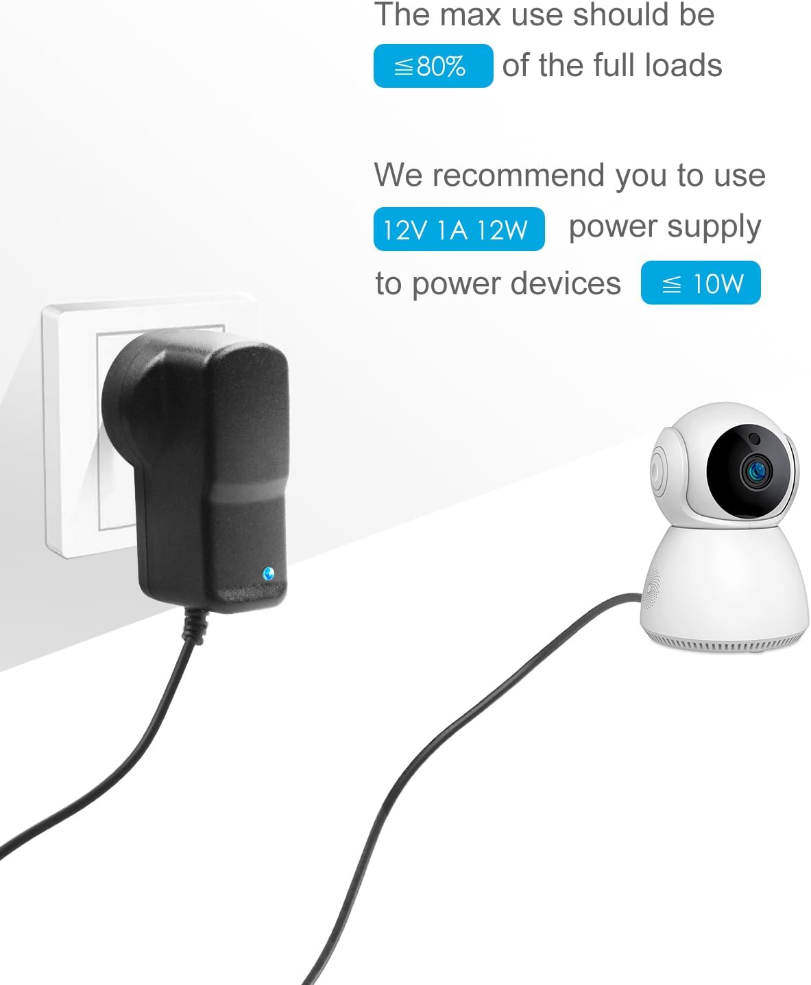 ALITOVE DC 12V 1A Power Supply 1000Ma 12W AC/DC Adapter, 220~240V AC to DC 12 Volt 1 Amp 0.6A Converter with 5.5 X 2.5Mm 2.1Mm for LED Strip Light CCTV Security Camera DVR Surveillance System AU Plug