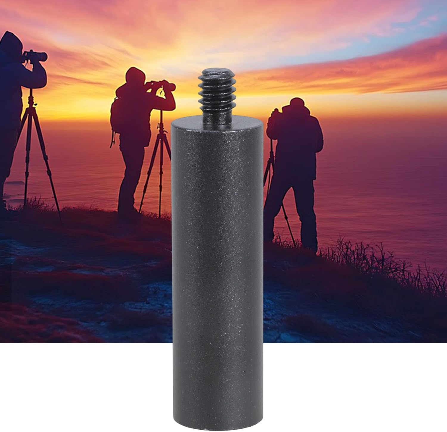 Aluminum Alloy Camera Tripod Extension Rod 1/4Inch Male to Female Thread Adapter for DSLR Monitors Microphones Camera Tripod Extension Adapter Tube image number 2