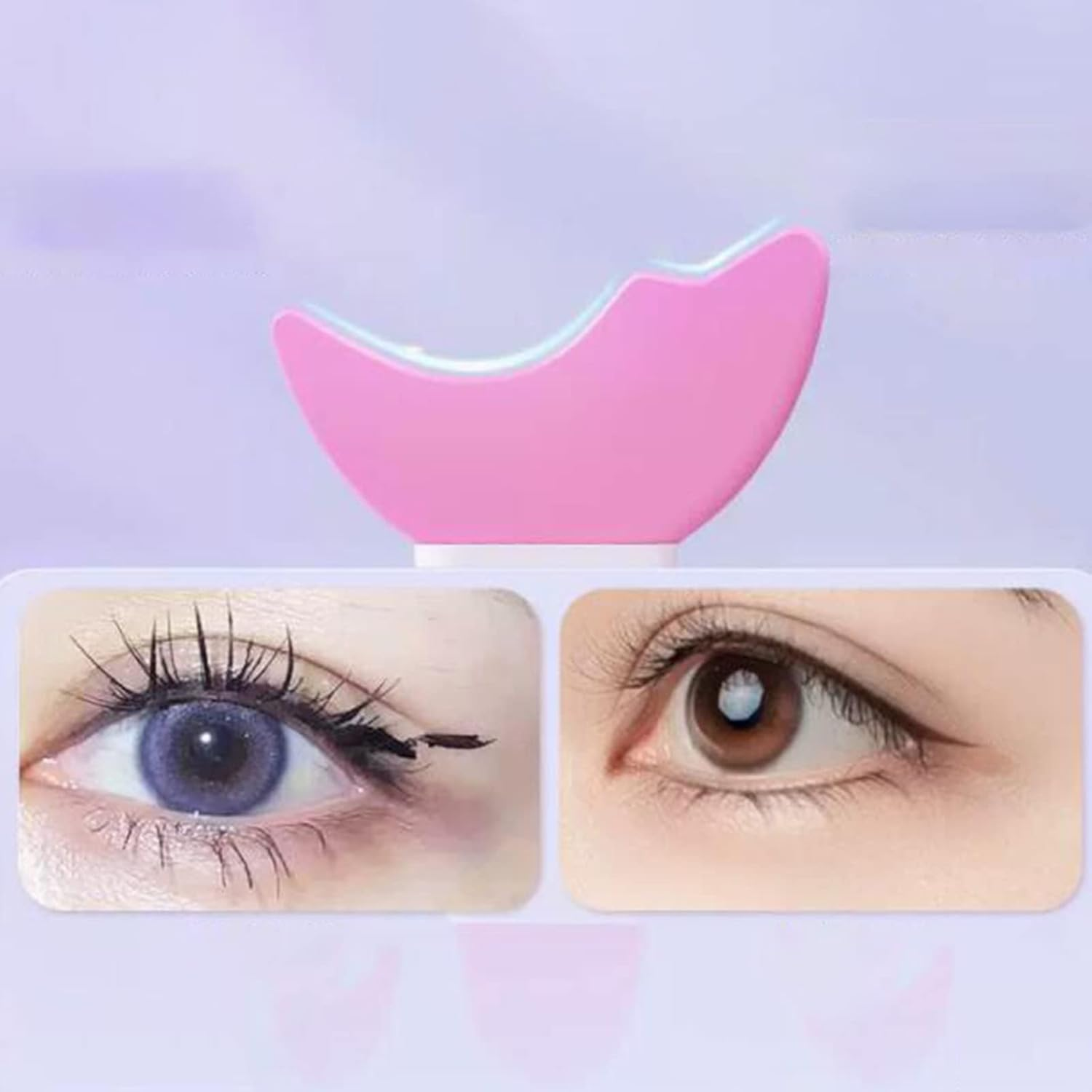 Silicone Eyeliner Stencils, Eyeliner Stencils Wing Tips, Silicone Eyeliner Aid, Silicone Template Beginners Makeup Tool, Eyeliner Stencils Wing Tips for Beginners Women Girls, 6.9Cmx5Cm Pink - 5.7Cmx5Cm Purple image number 2