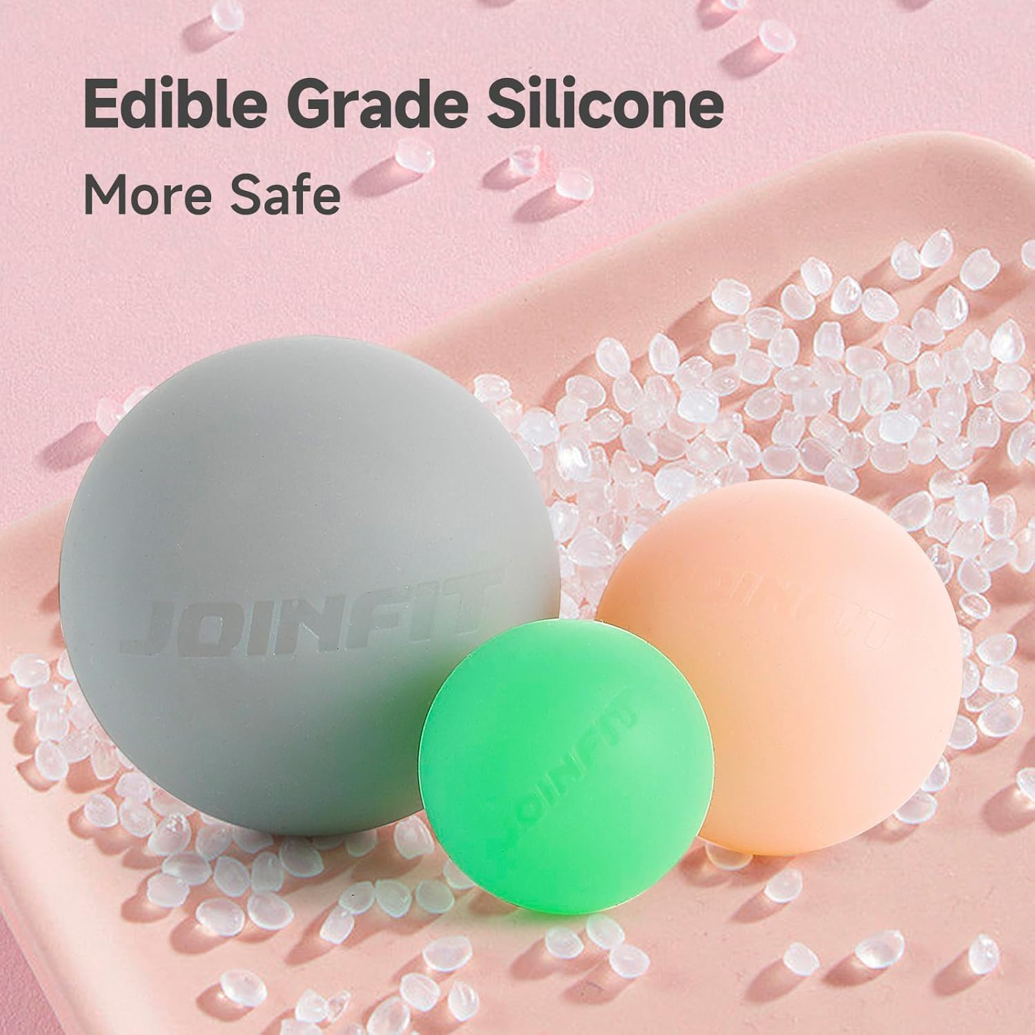 HCE Physical Massage Therapy Ball Set, Trigger Point Ball, Physical Therapy Ball for Deep Tissue, Myofascial Release, Muscle Pain Relief Ball for Back Foot Neck - Pack of 3