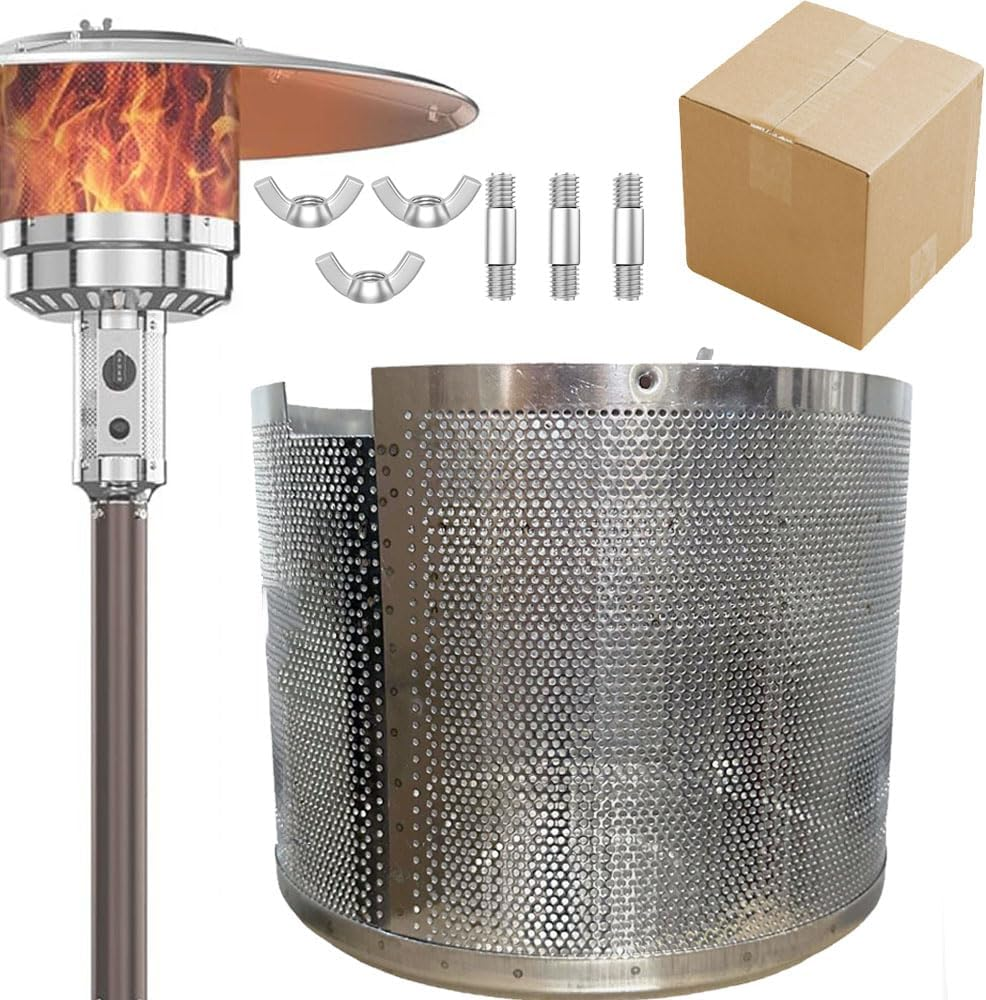 Outdoor Patio Heater Reflector Shield - Upgraded 33" Aluminum Heat Dome Replacement Part for Propane Heaters - round 3-Hole Mount