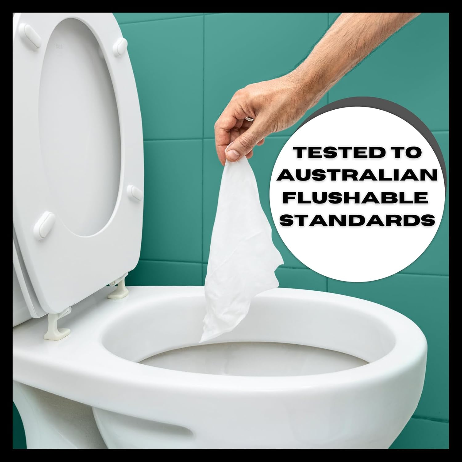 Bloke Wipes Flushable Wipes for Men &ndash; 1 Pack (40 XL Wipes) &ndash; Mint & Eucalyptus &ndash; Biodegradable Body, Bum, Face & Hygiene Wipes &ndash; Travel Friendly &ndash; Aussie Owned image number 5