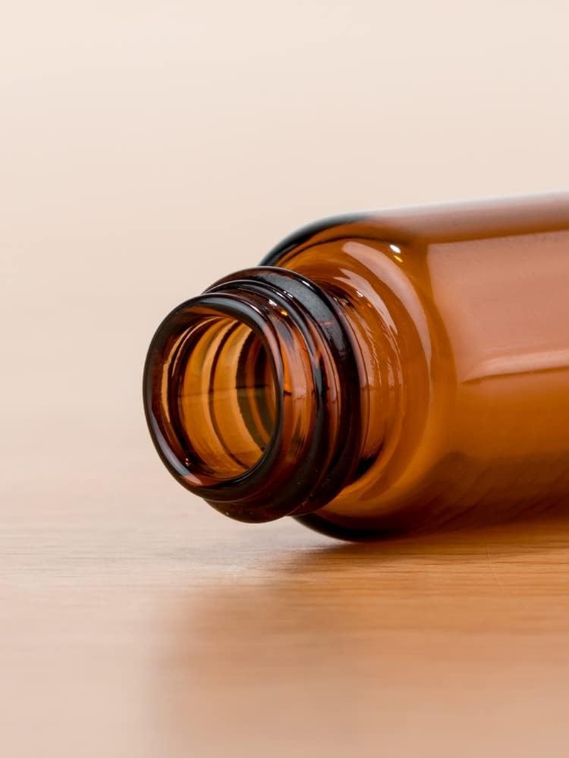 Dreamaug 4Pcs 5Ml Amber Glass Roller Bottles with Black Metal Roller Balls - Empty Essential Oil Roll-On Bottles for Aromatherapy, Perfumes, and Massage image number 3