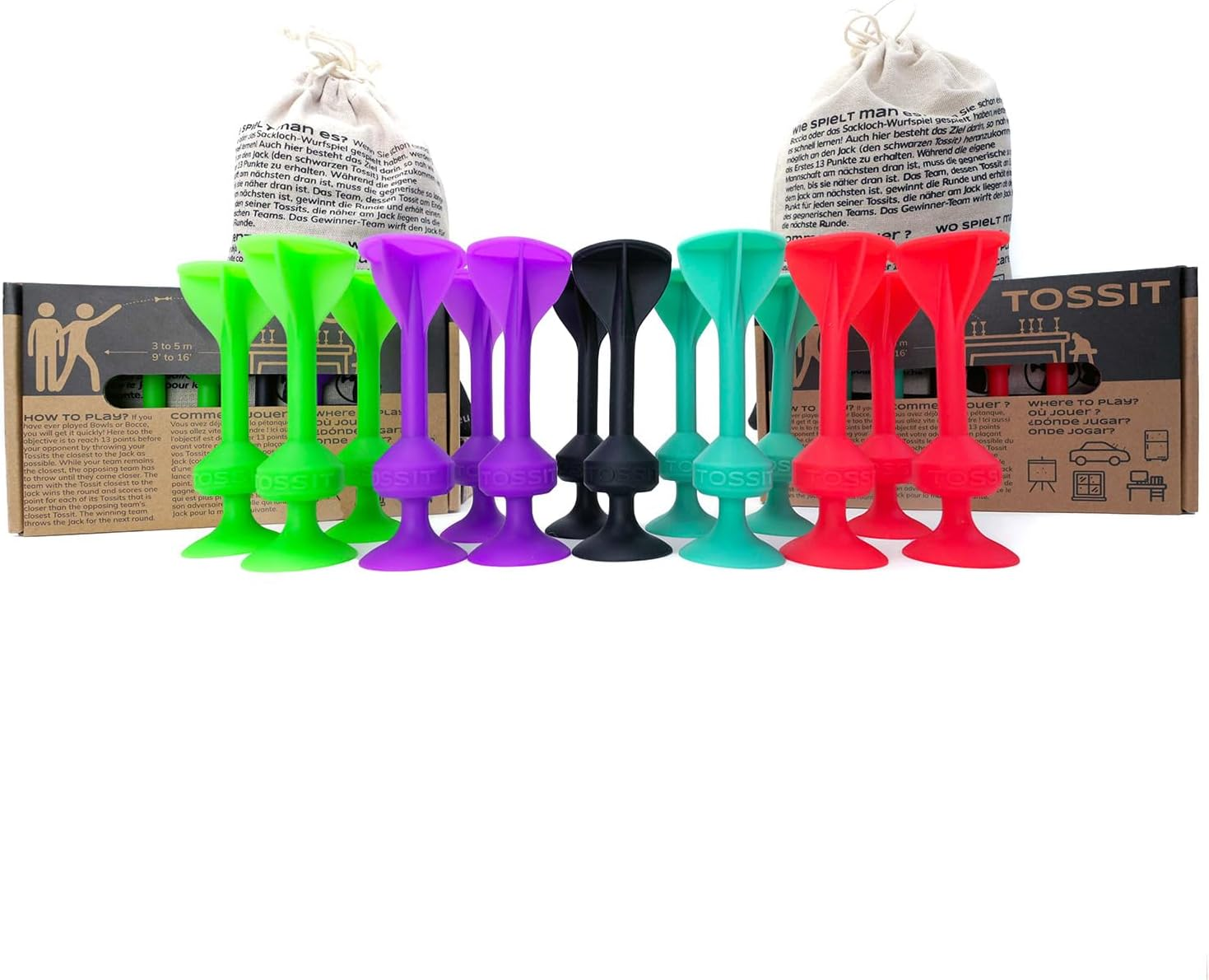 TOSSIT Game Set - Indoor, Outdoor Suction Cup Throwing Party Game - Family Friendly - Portable Fun That Sucks!